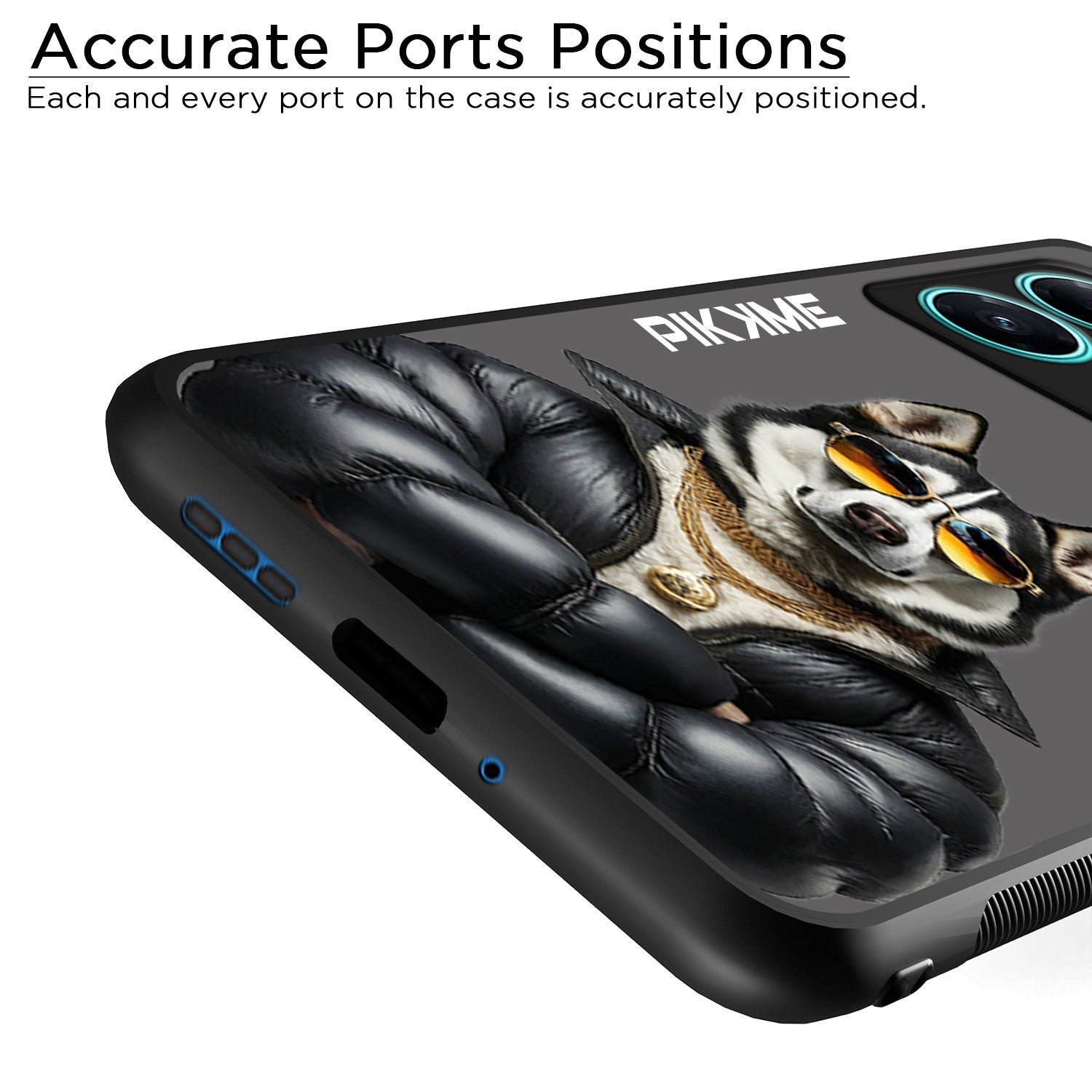 Pikkme Grey Dog Swag Vivo V25 5G Nim2 Back Cover (Design 02)