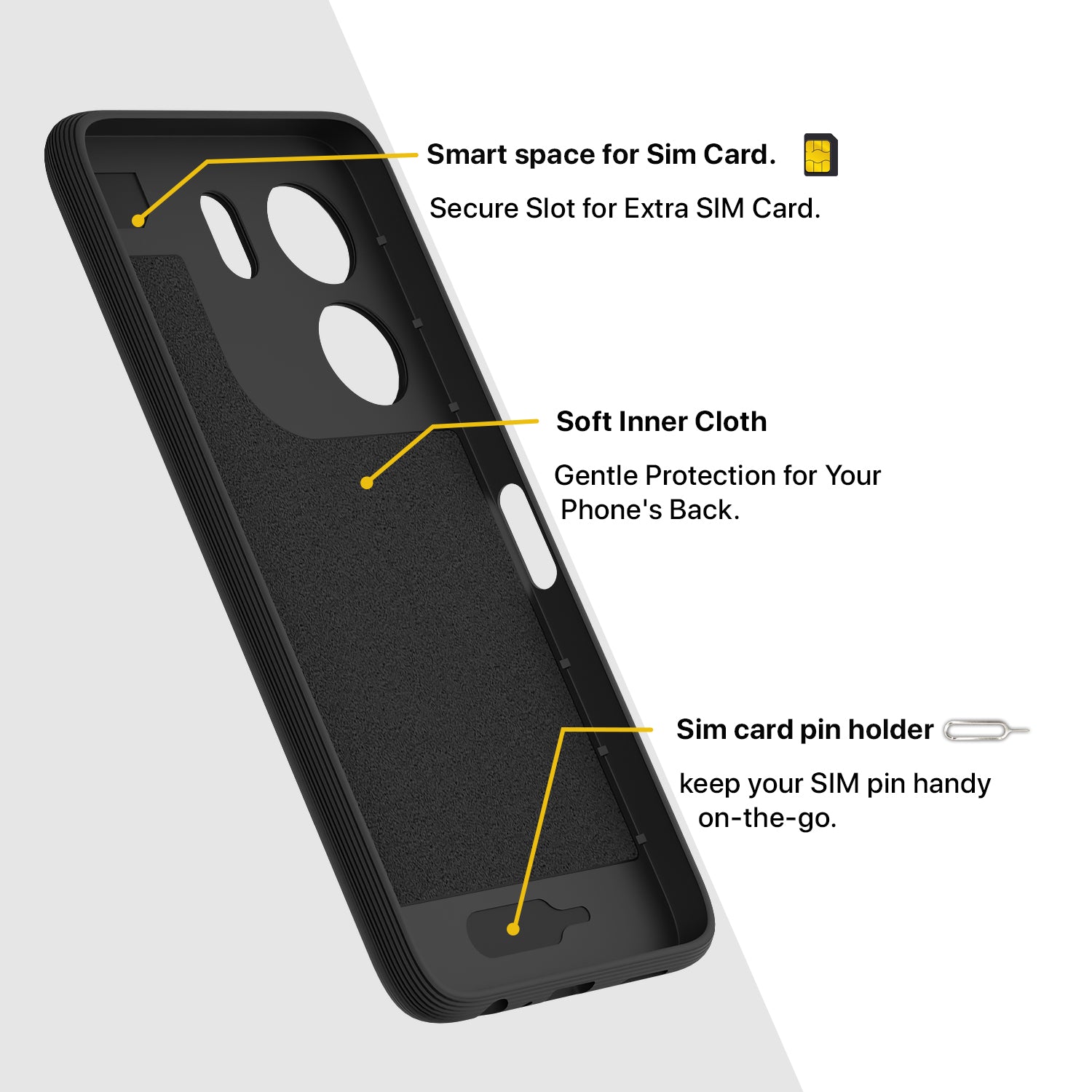 Pikkme Oppo A5x Shockproof Soft Flexible Gencase Back Cover (Black)
