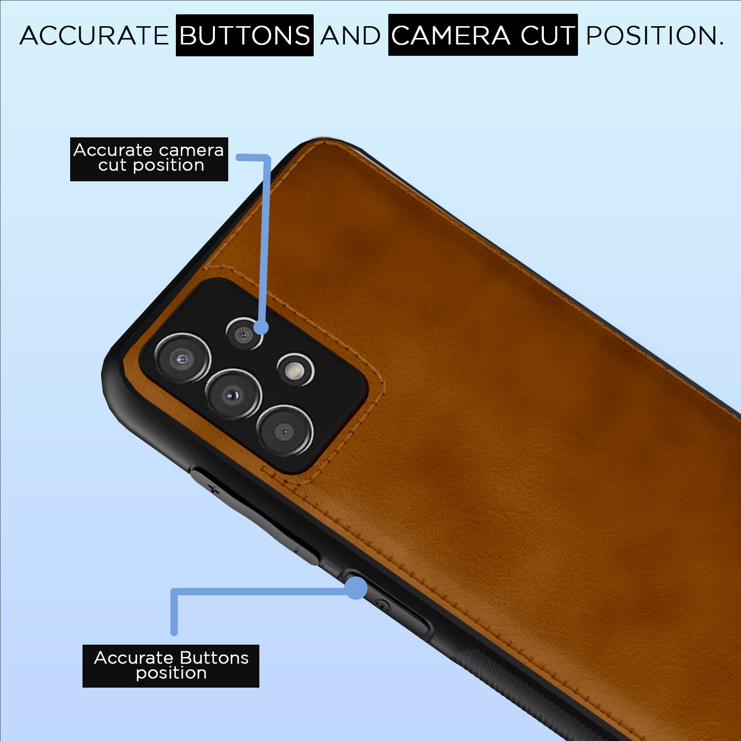 Pikkme Samsung Galaxy A33 5G Leather Back Case | Brown