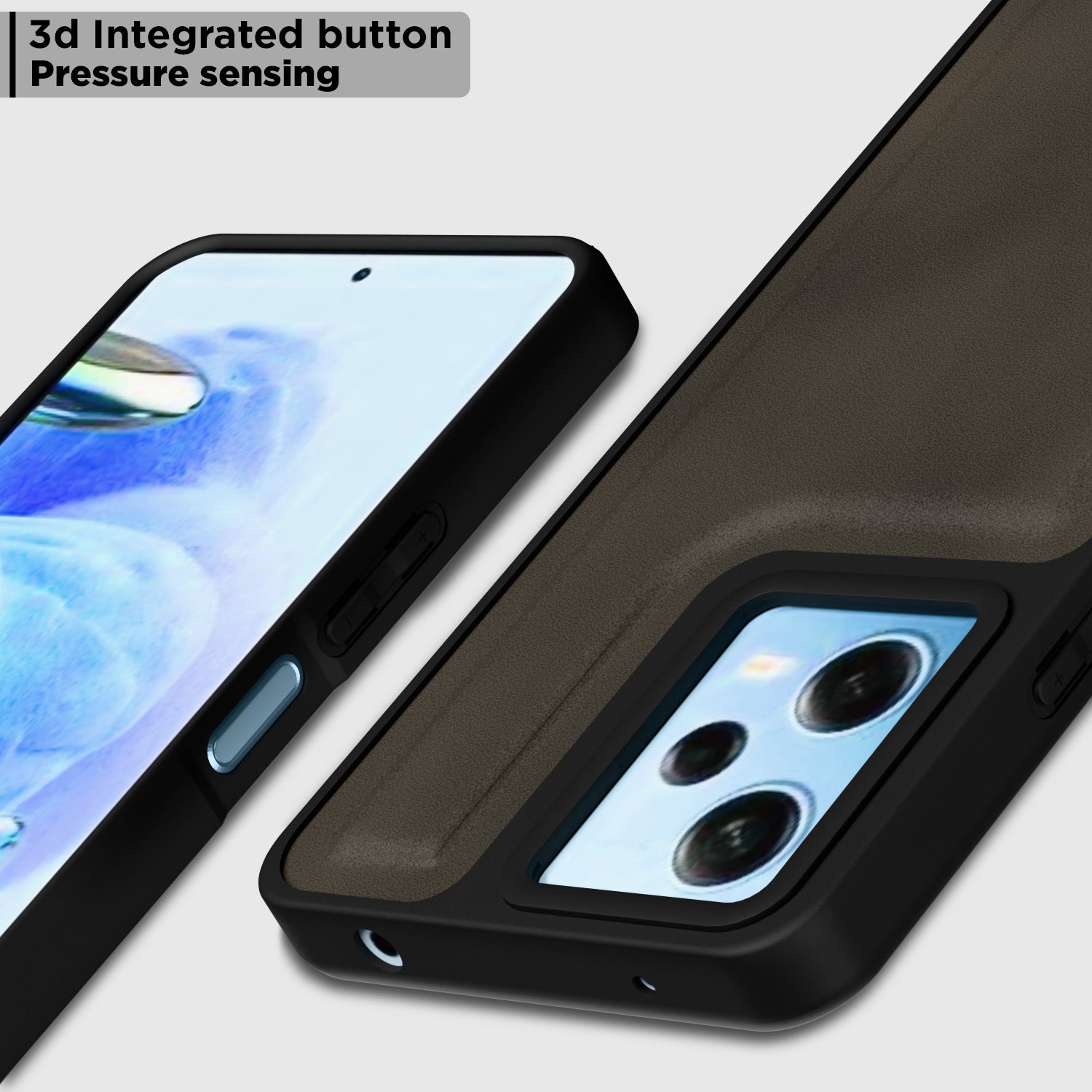Pikkme Mi Redmi 12 5G / Poco M6 Pro 5G Premium Super Soft-Touch Leatherback Case (Brown)