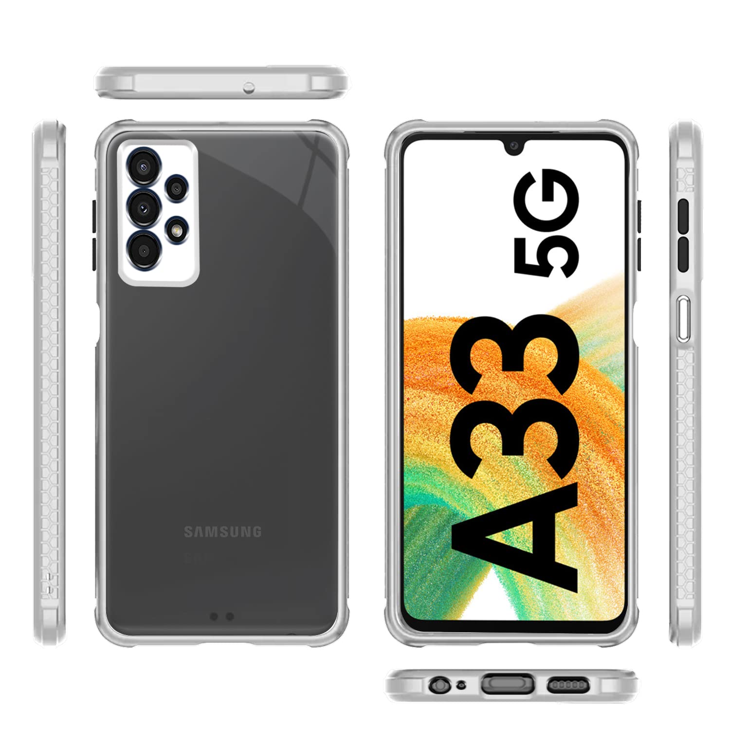 Pikkme white Clear mobile back cover for Samsung A33 5G – photo 3