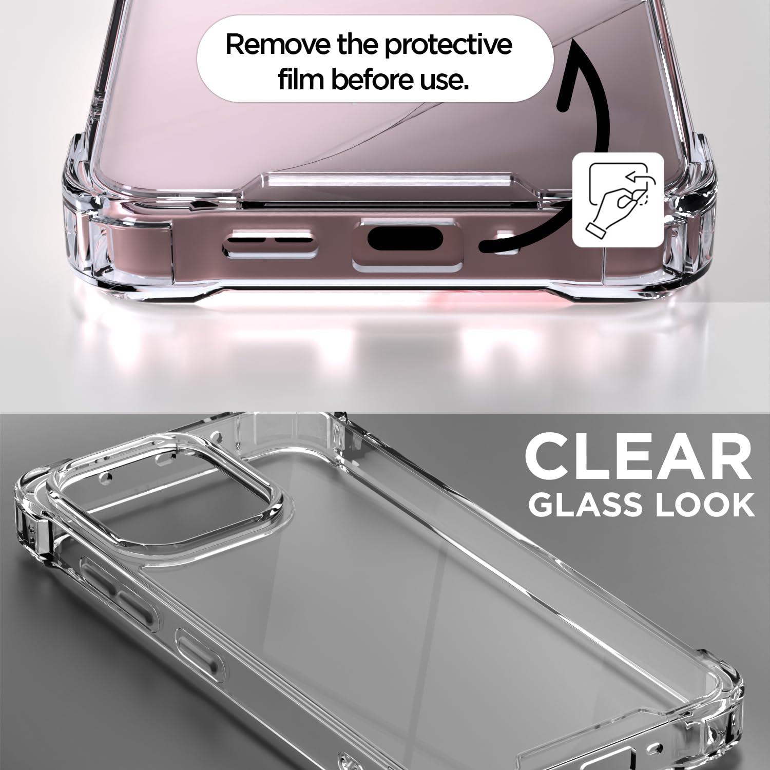 Pikkme transparent PC-TPU mobile back cover for Oppo Reno 15C 5G – photo 3