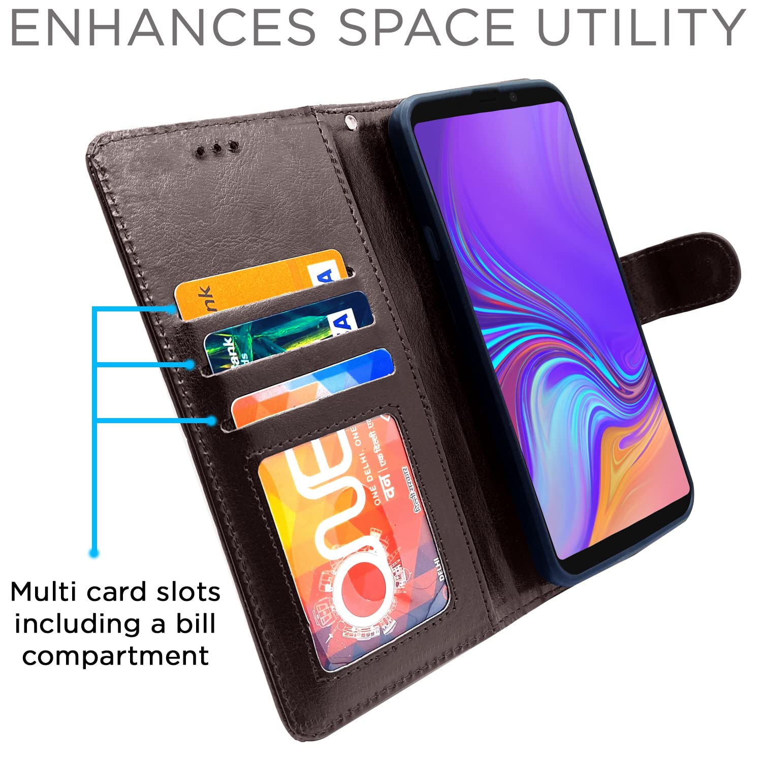 Pikkme Samsung Galaxy A9 2018 Vintage Flip Cover (Coffee)