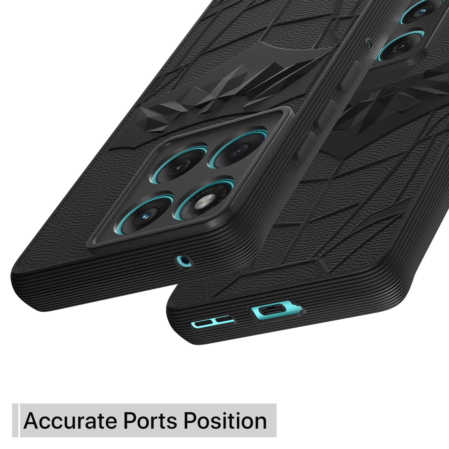 Pikkme Motorola Moto Edge 60 Fusion 5G Stylish Shockproof Back Cover (Black)