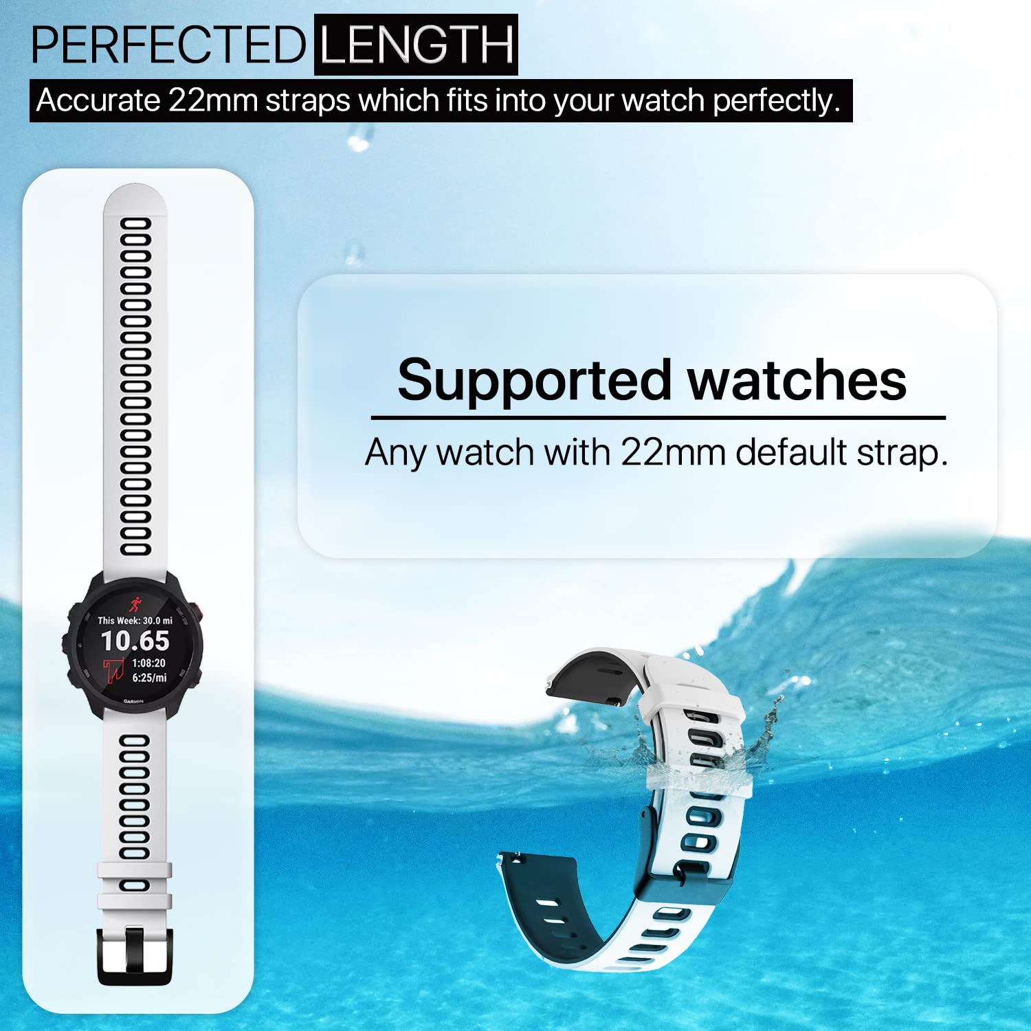 Pikkme Modern Sports Strap (White & Black) – photo 4