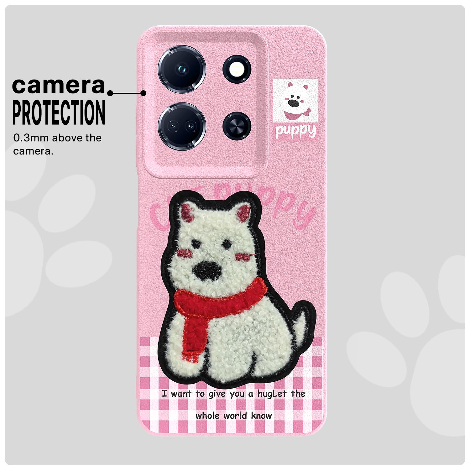 Pikkme Infinix Note 30 5G Plush Patch pink back cover – photo 6