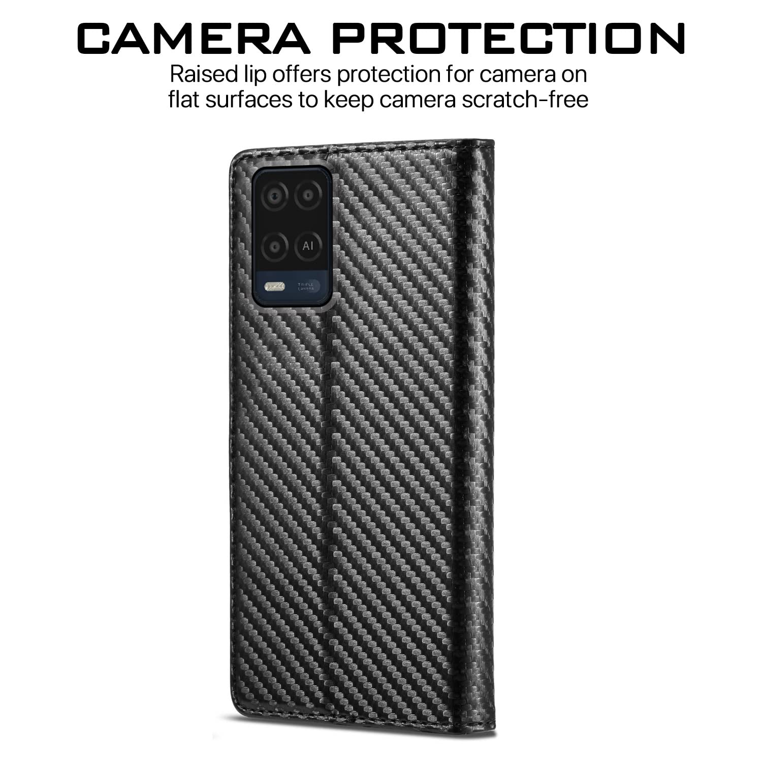 Black Wallet flip case for Oppo A54 – Pikkme – photo 4