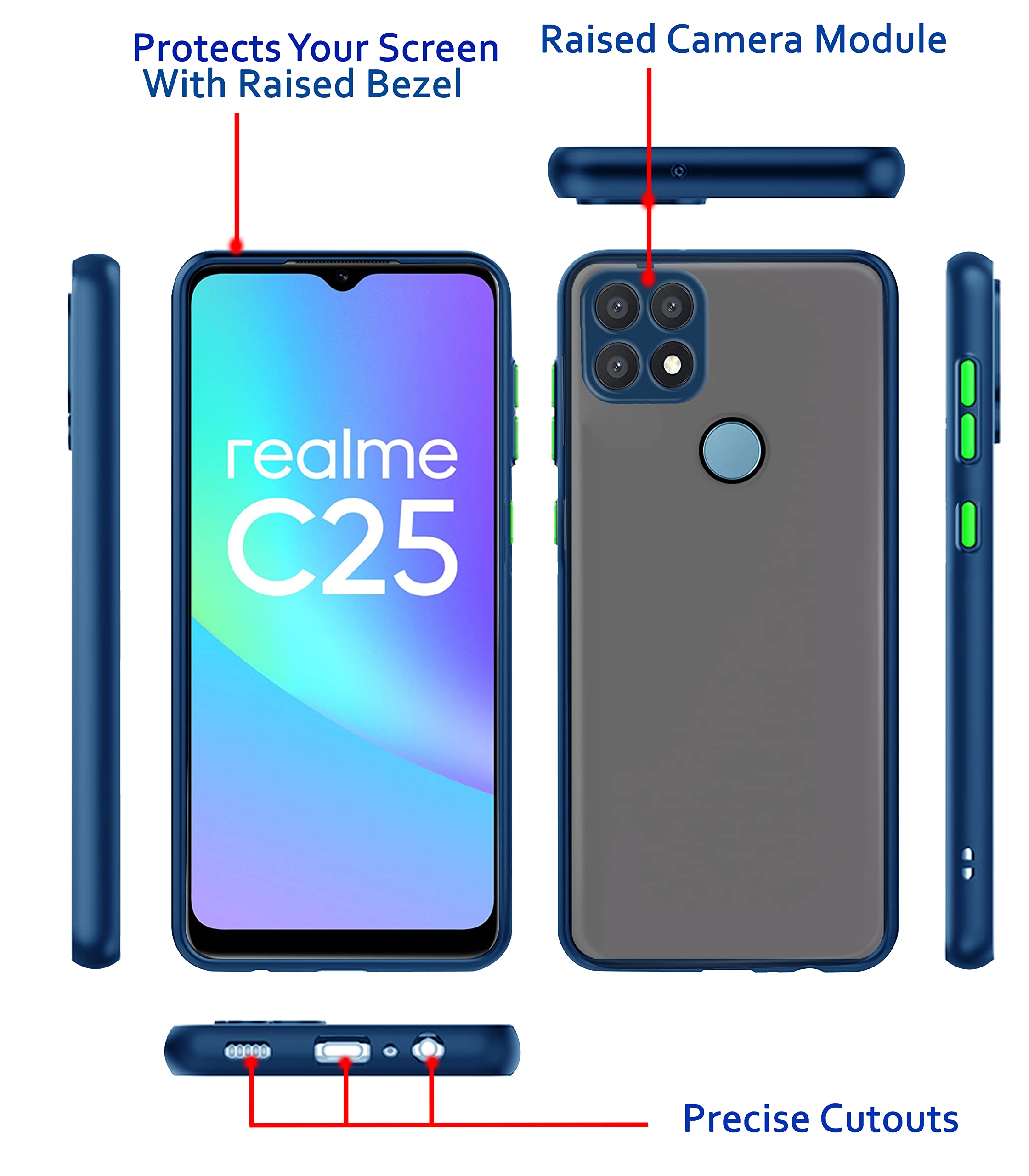 Pikkme blue Hybrid phone cover for Realme Narzo 30A/20/C25s/C25/C12 – photo 3