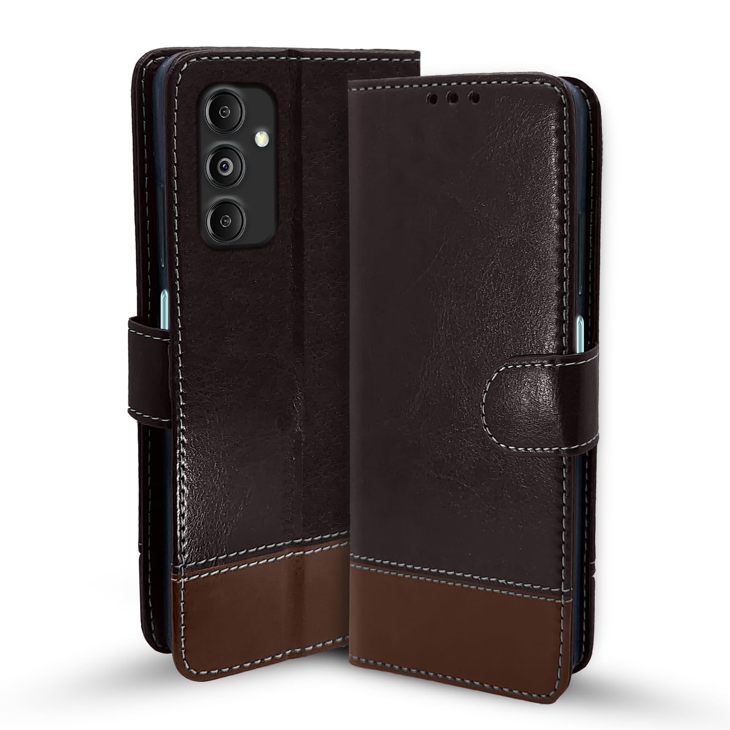Coffee & brown Magnetic flip cover for Samsung M35 5G – Pikkme