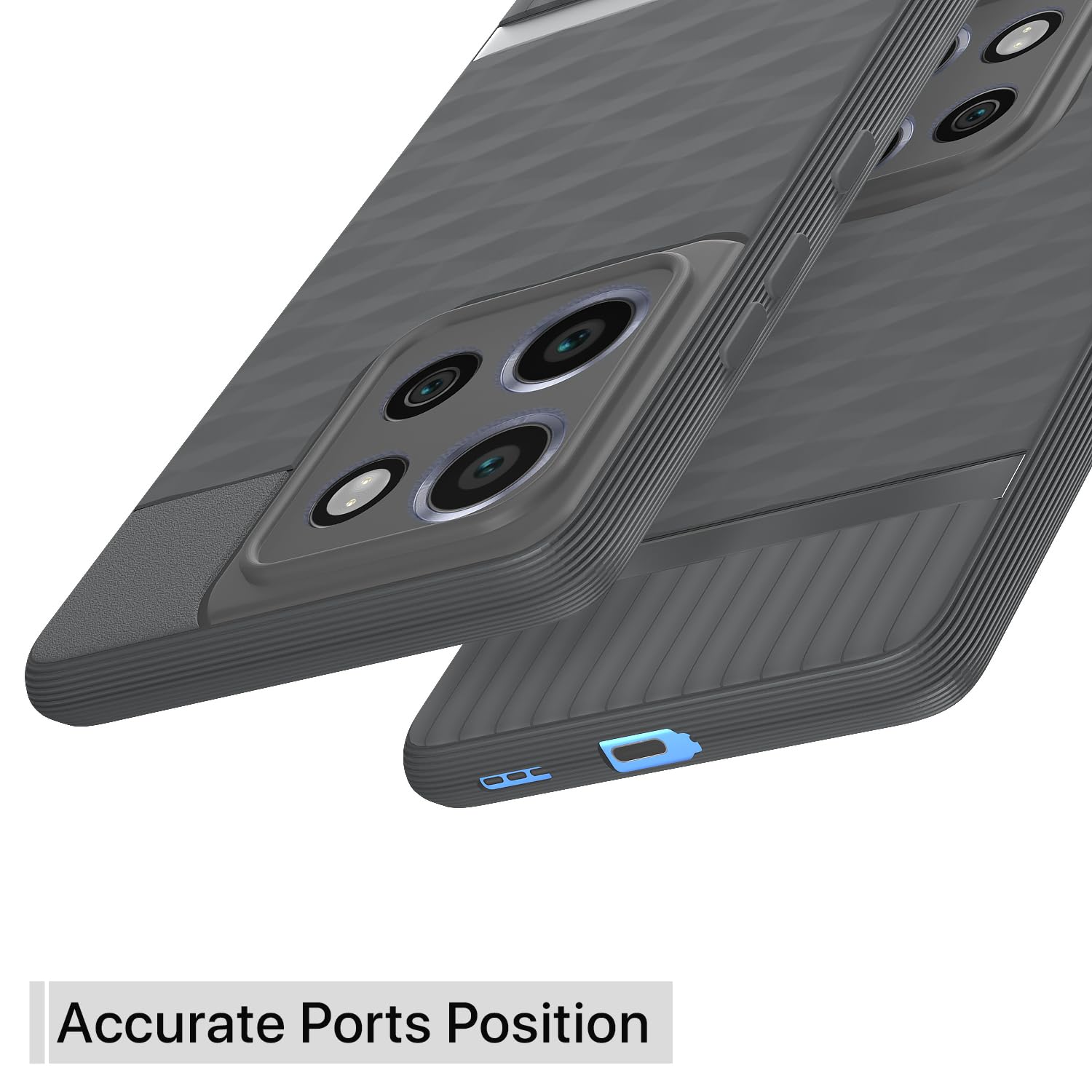 Pikkme Motorola Moto Edge 50 Neo 5G Gencase Back Cover (Grey)
