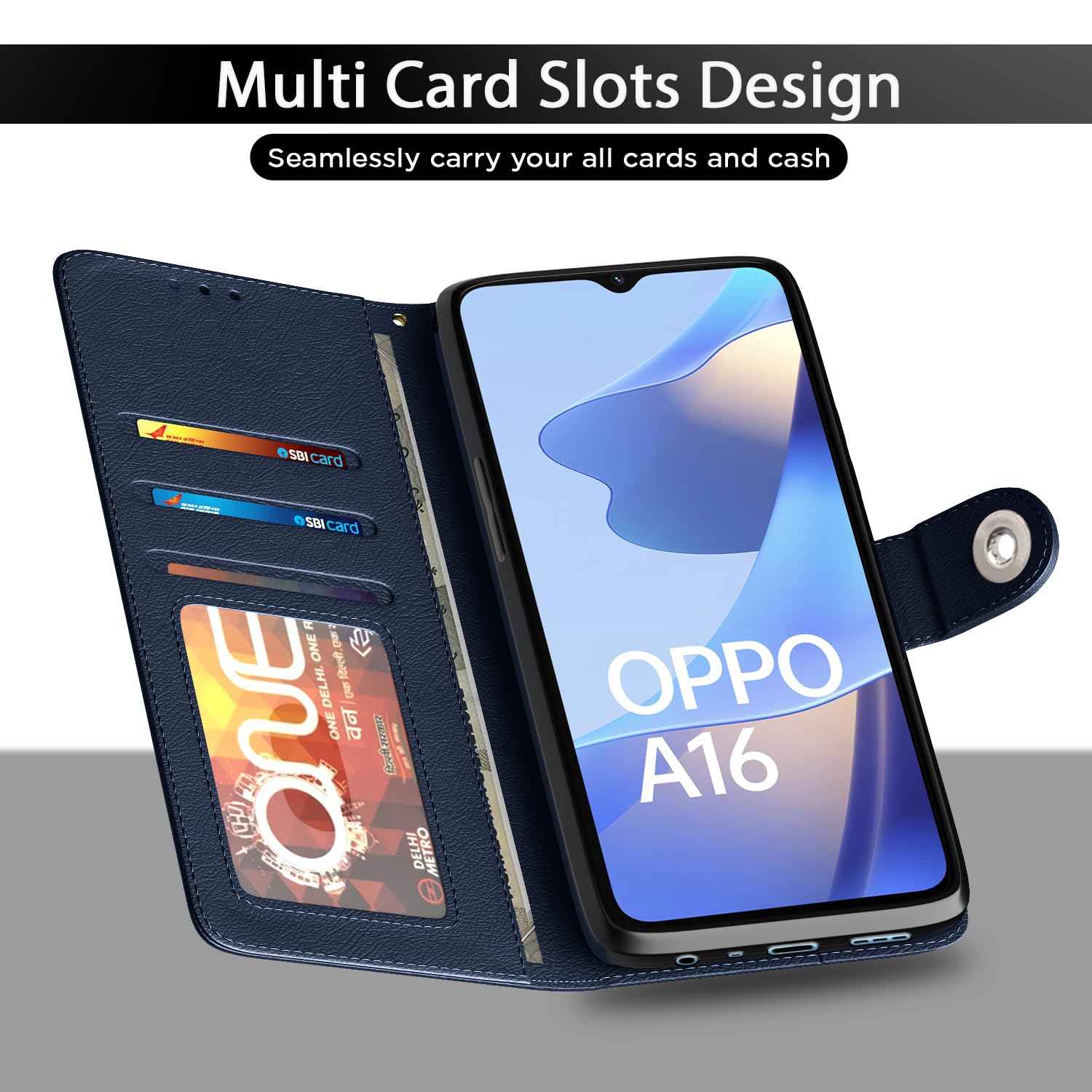 Blue Button flip cover for Oppo A16 – Pikkme – photo 5