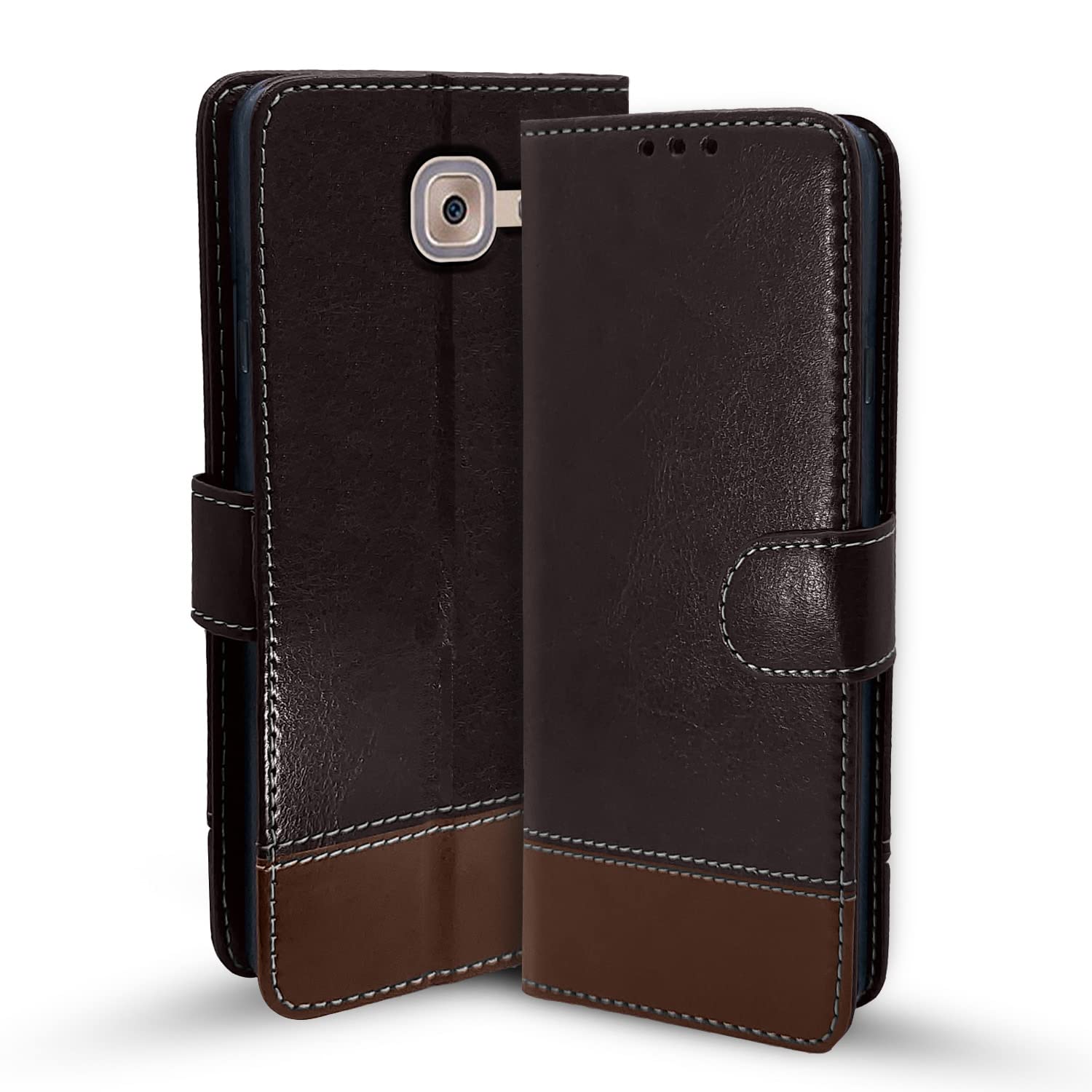 Coffee & brown Magnetic flip case for Samsung J7 Max – Pikkme