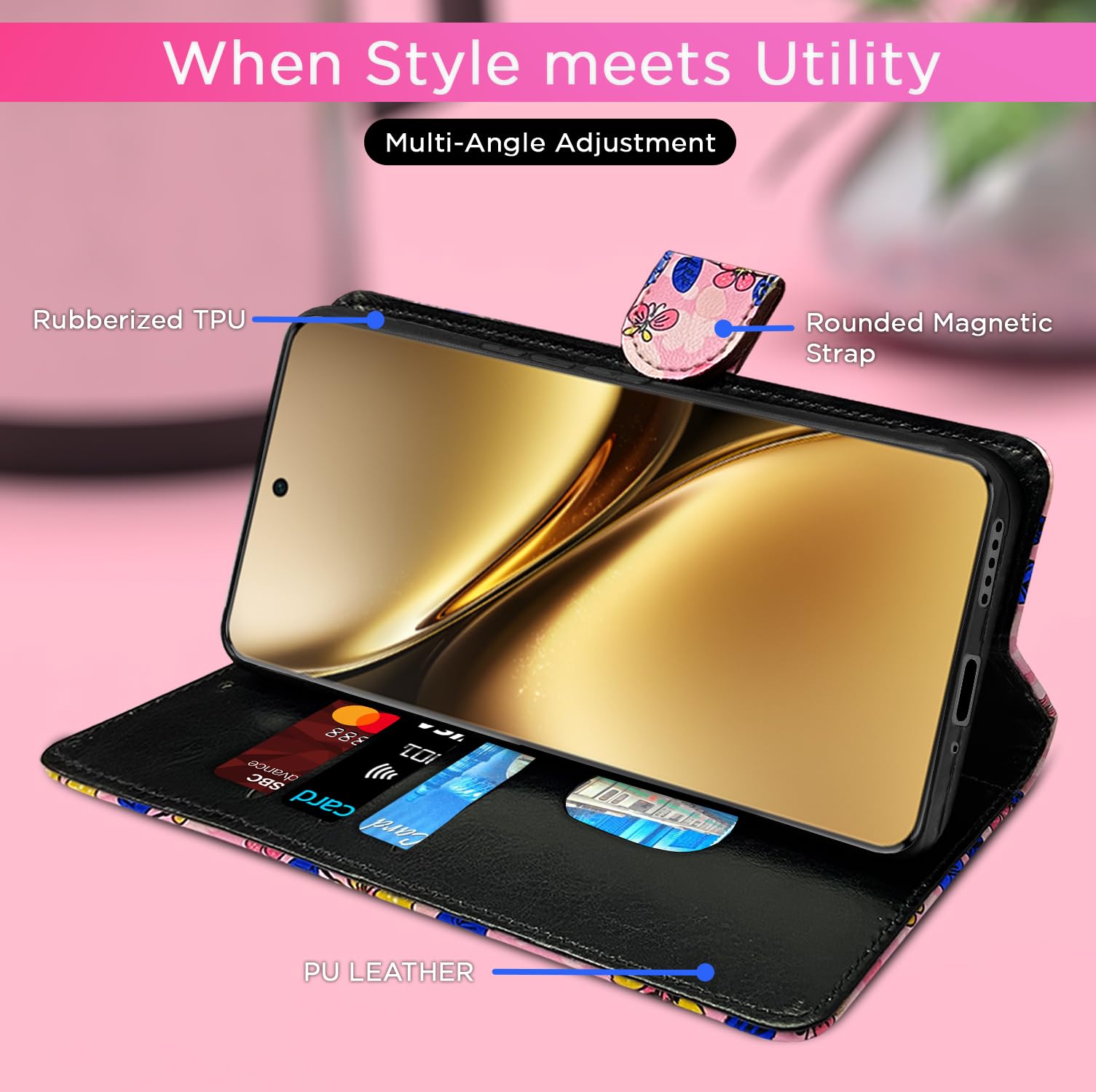 Vivo X200 Pro 5G flip case in pink flower by Pikkme – photo 5