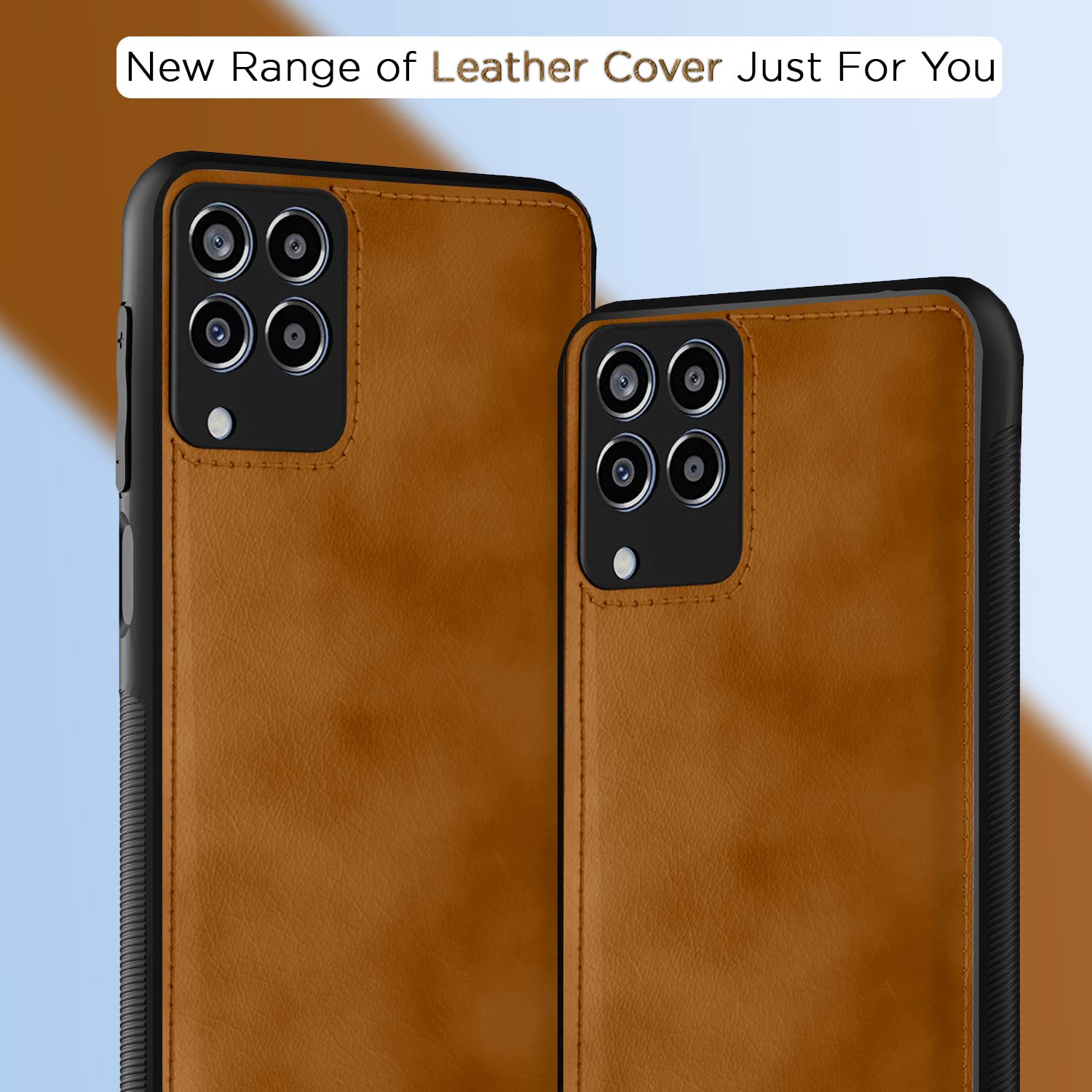 Pikkme Samsung Galaxy M53 5G Leatherback Back Case | Brown