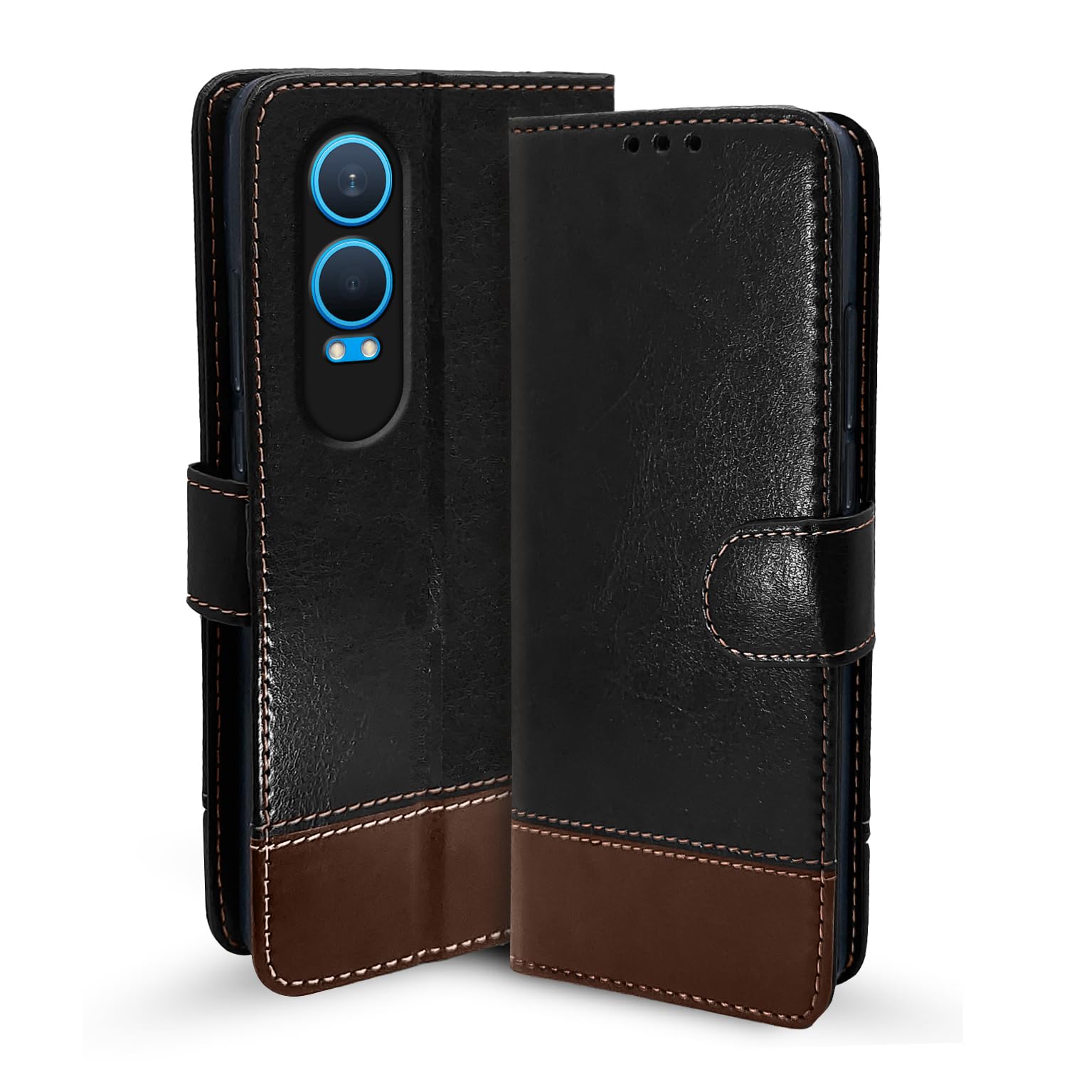 Pikkme OnePlus Nord CE 4 Lite 5G Magnetic black & brown flip cover
