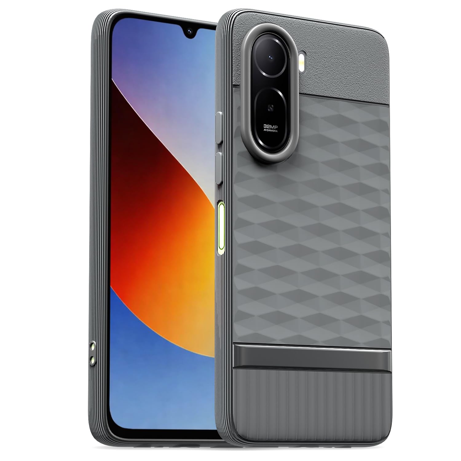 Redmi A7 Pro/Poco C85x 5G Silicone mobile cover in grey by Pikkme