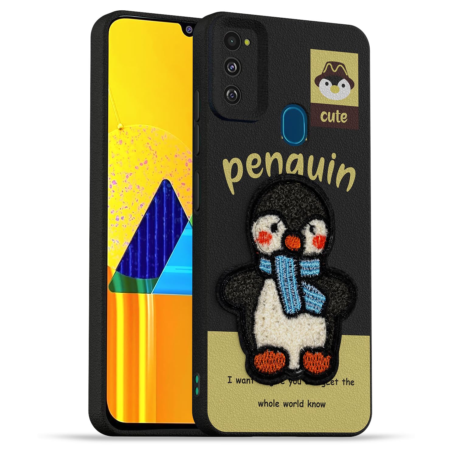 Pikkme black back cover for Samsung M30s/M21/M21 2021