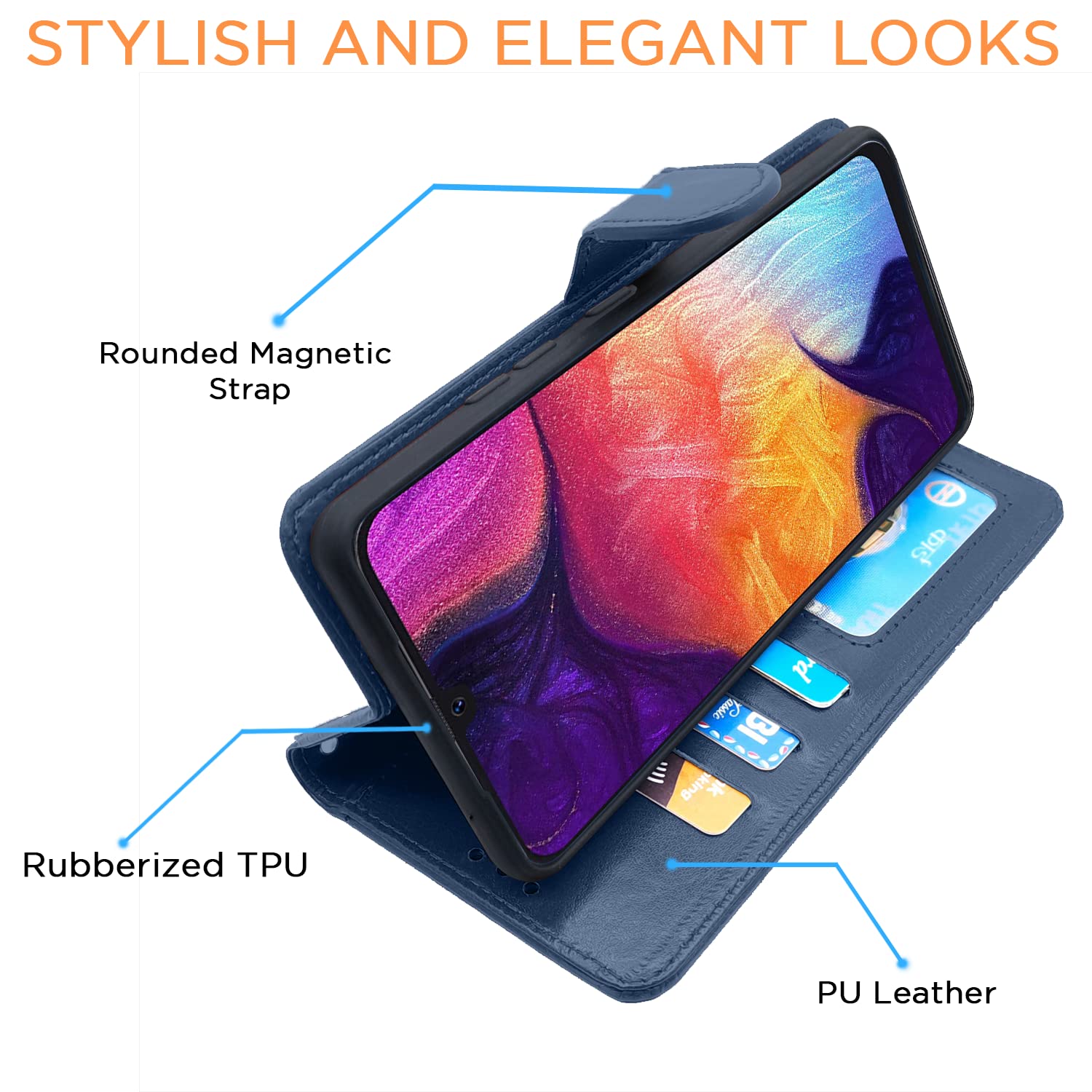Pikkme Samsung A70/A70s blue flip cover – photo 5
