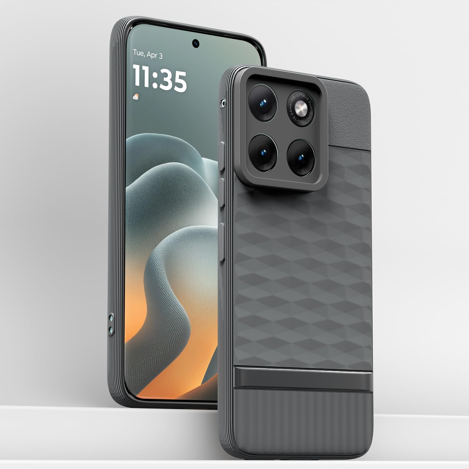 Moto Edge 70 Fusion 5G Silicone mobile cover in grey by Pikkme – photo 2