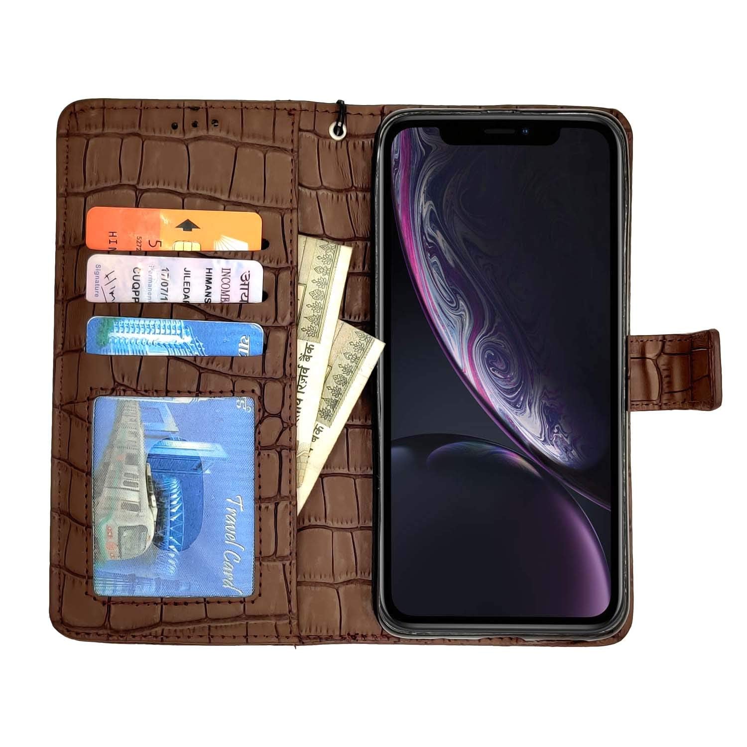 Pikkme iPhone XR brown wallet flip cover – photo 2
