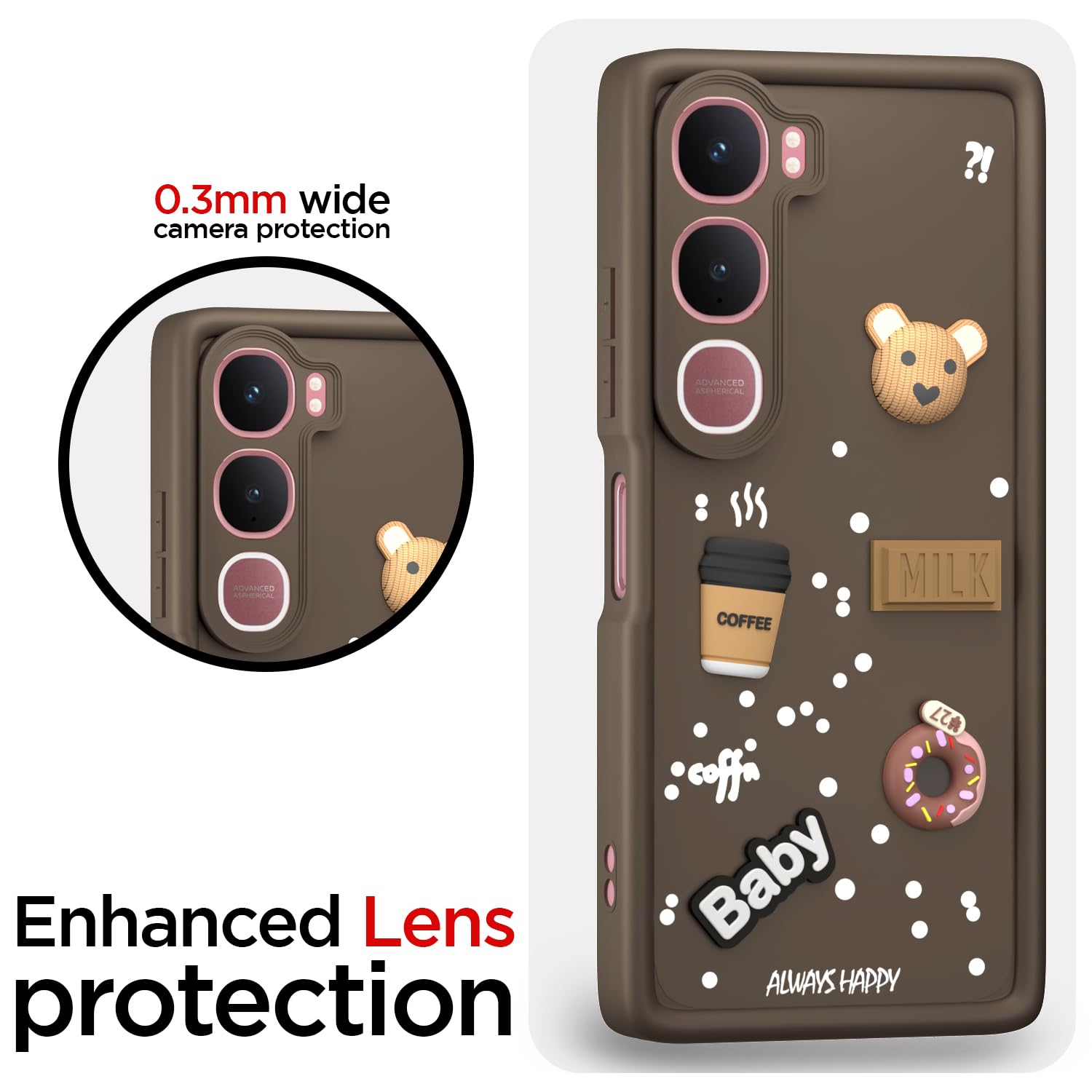 Brown mobile back cover for Vivo Y31 5G/3D – Pikkme – photo 5
