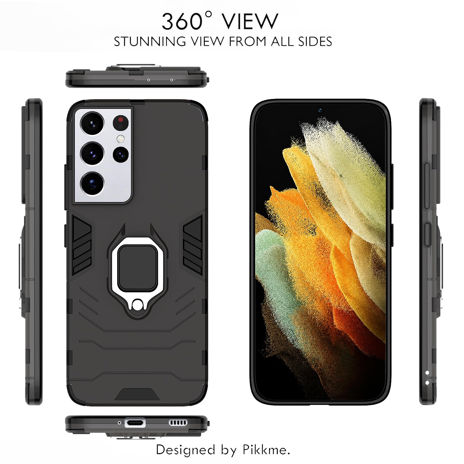 Pikkme Samsung S21 Ultra black mobile back cover – photo 3