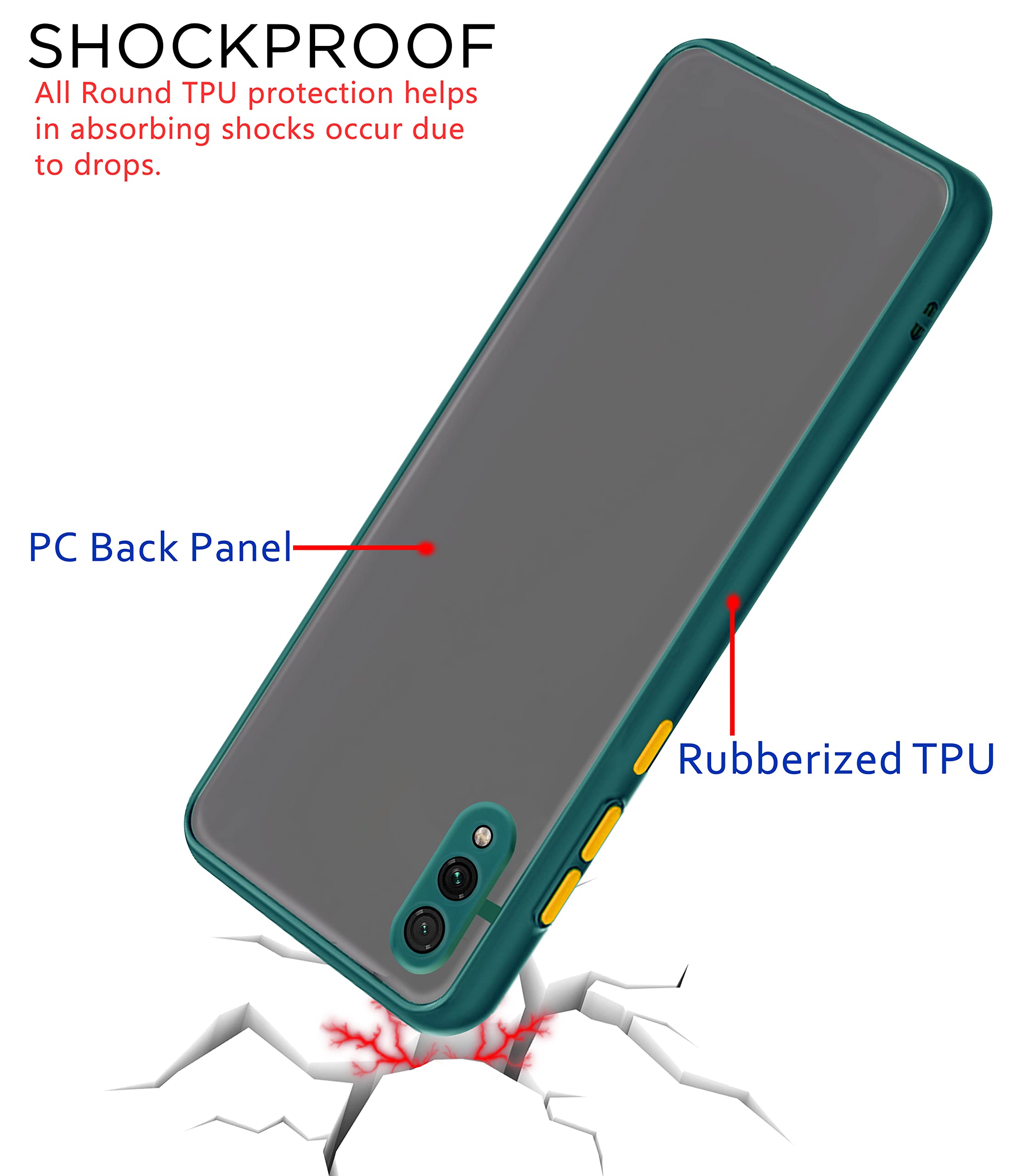 Samsung M02 Hybrid mobile cover in green by Pikkme – photo 4
