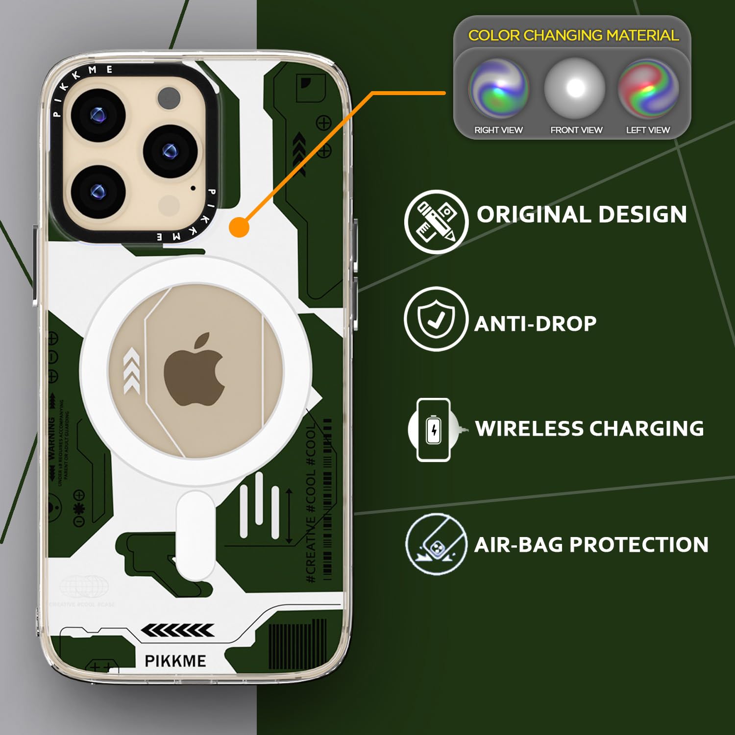 Pikkme green mobile cover for iPhone 13 Pro – photo 6