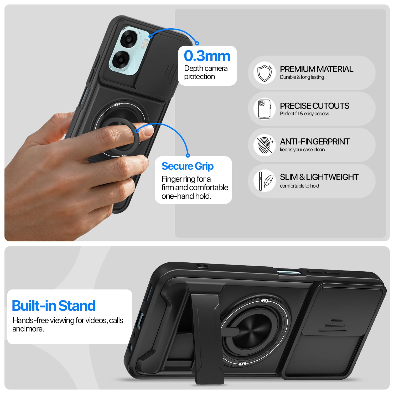 Black mobile cover for Oppo A6X 5G – Pikkme – photo 3