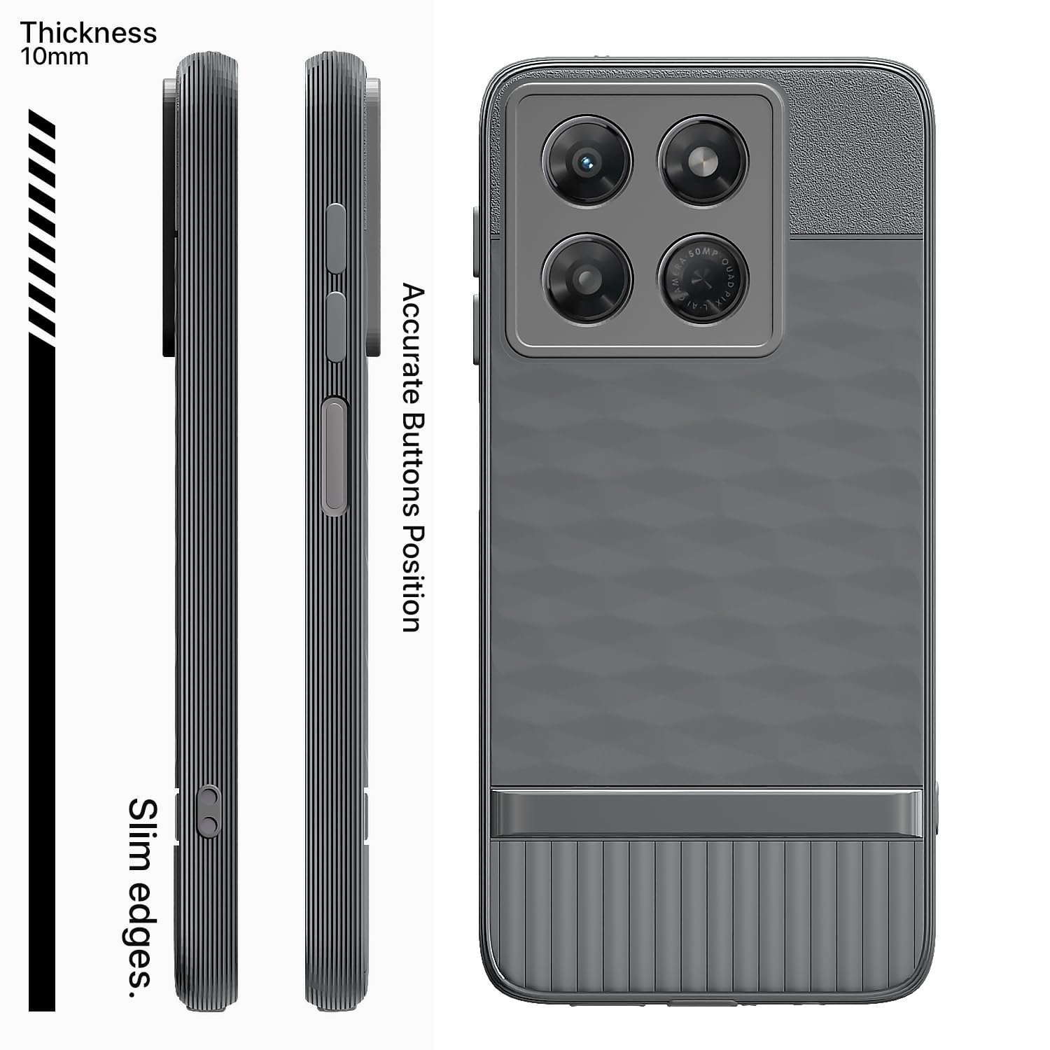 Pikkme Moto G37 5G grey back cover – photo 3