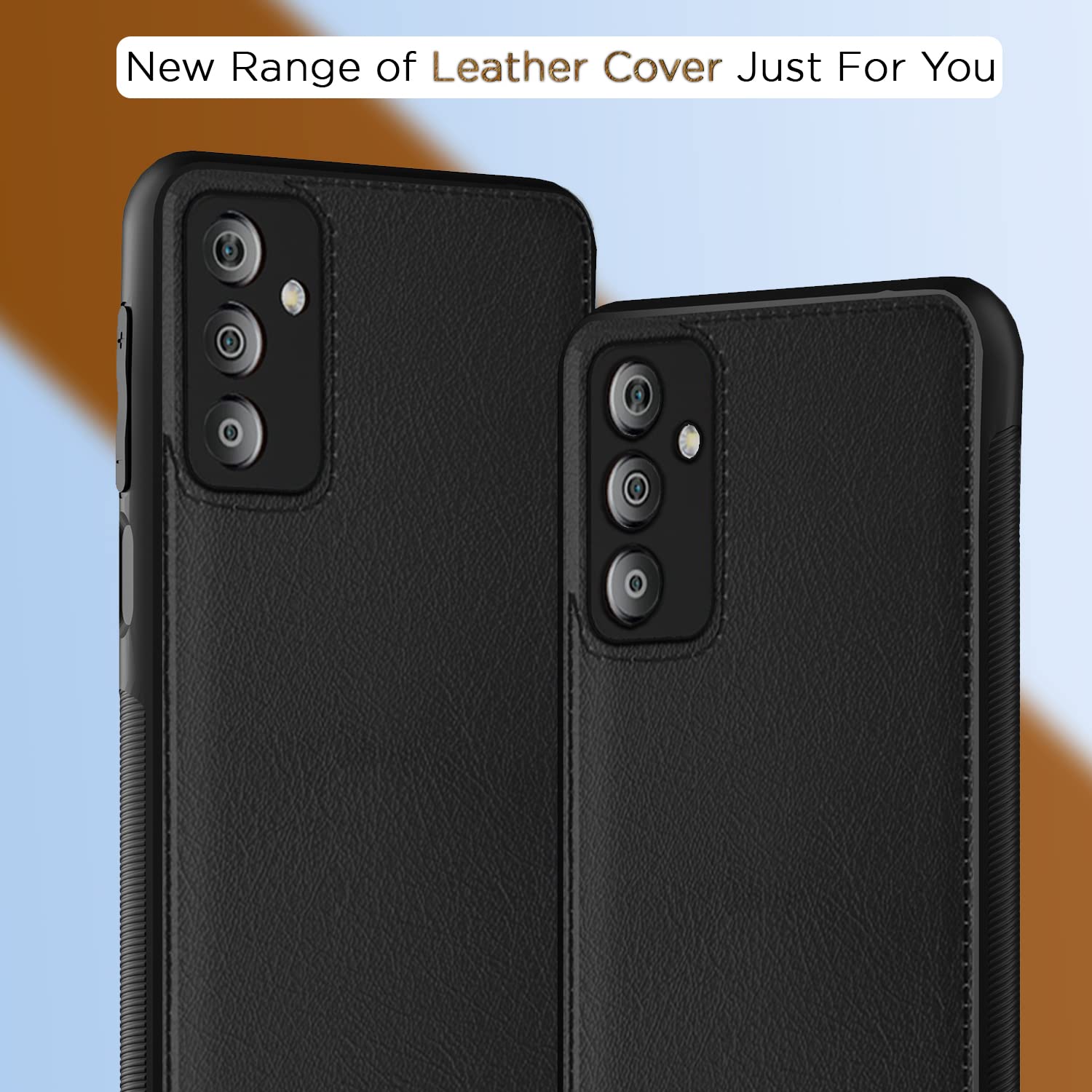 Pikkme Samsung Galaxy A14 5G Leather Back Cover (Black)