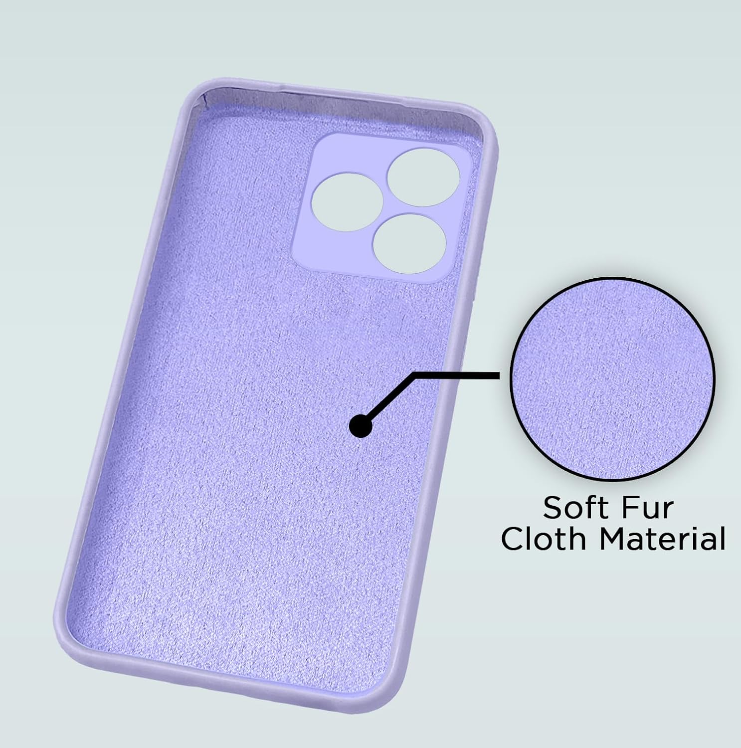 Pikkme Realme Narzo N53 Liquid Silicone Back Cover | Purple