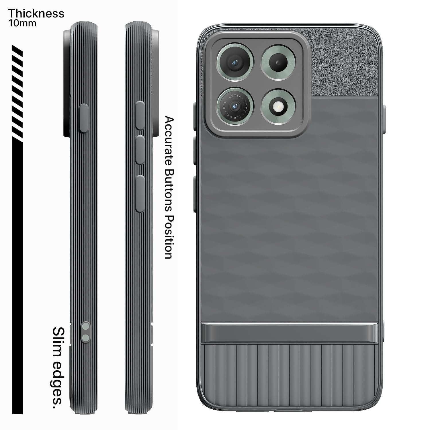 Moto Edge 70 Max 5G phone cover in grey by Pikkme – photo 3