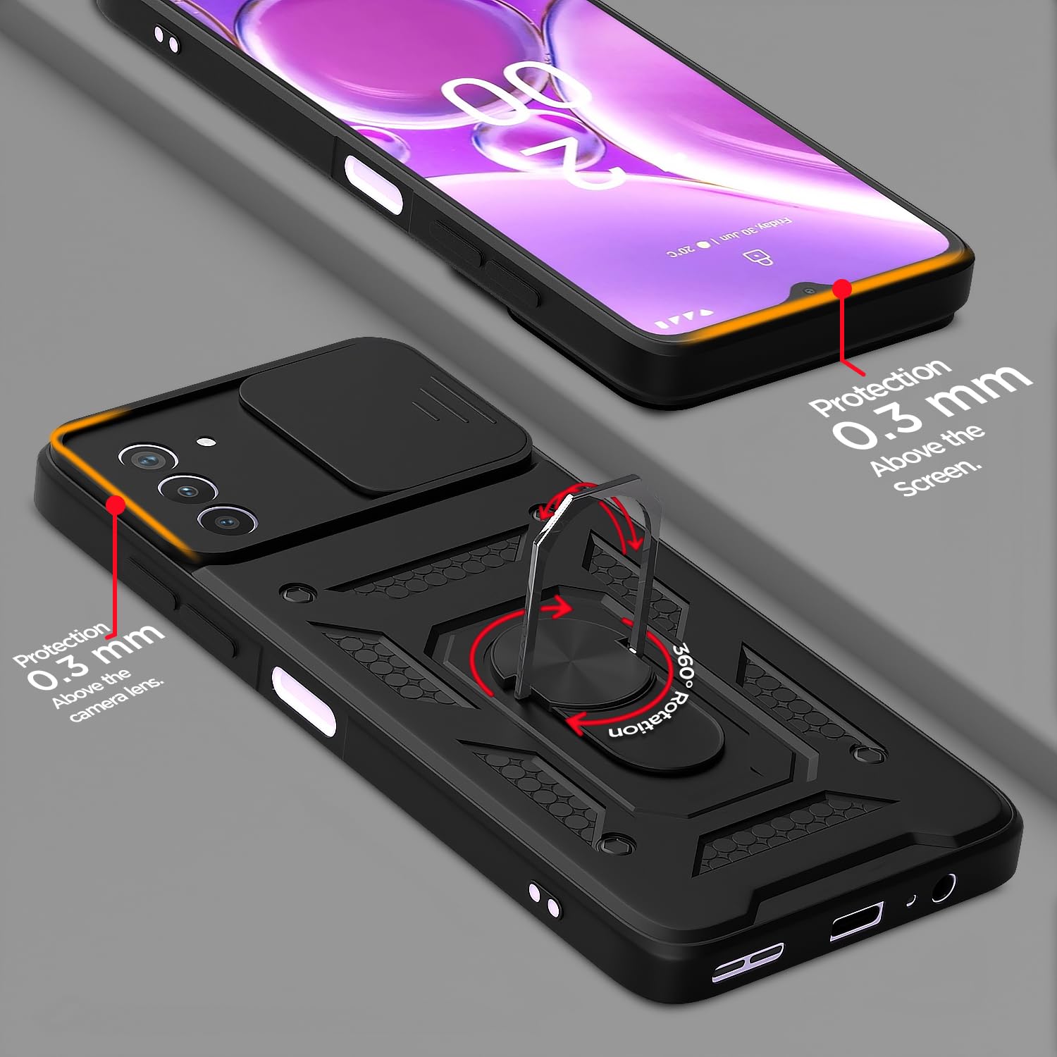 Pikkme black D10 Camera Shield back cover for Nokia G42 5G – photo 4