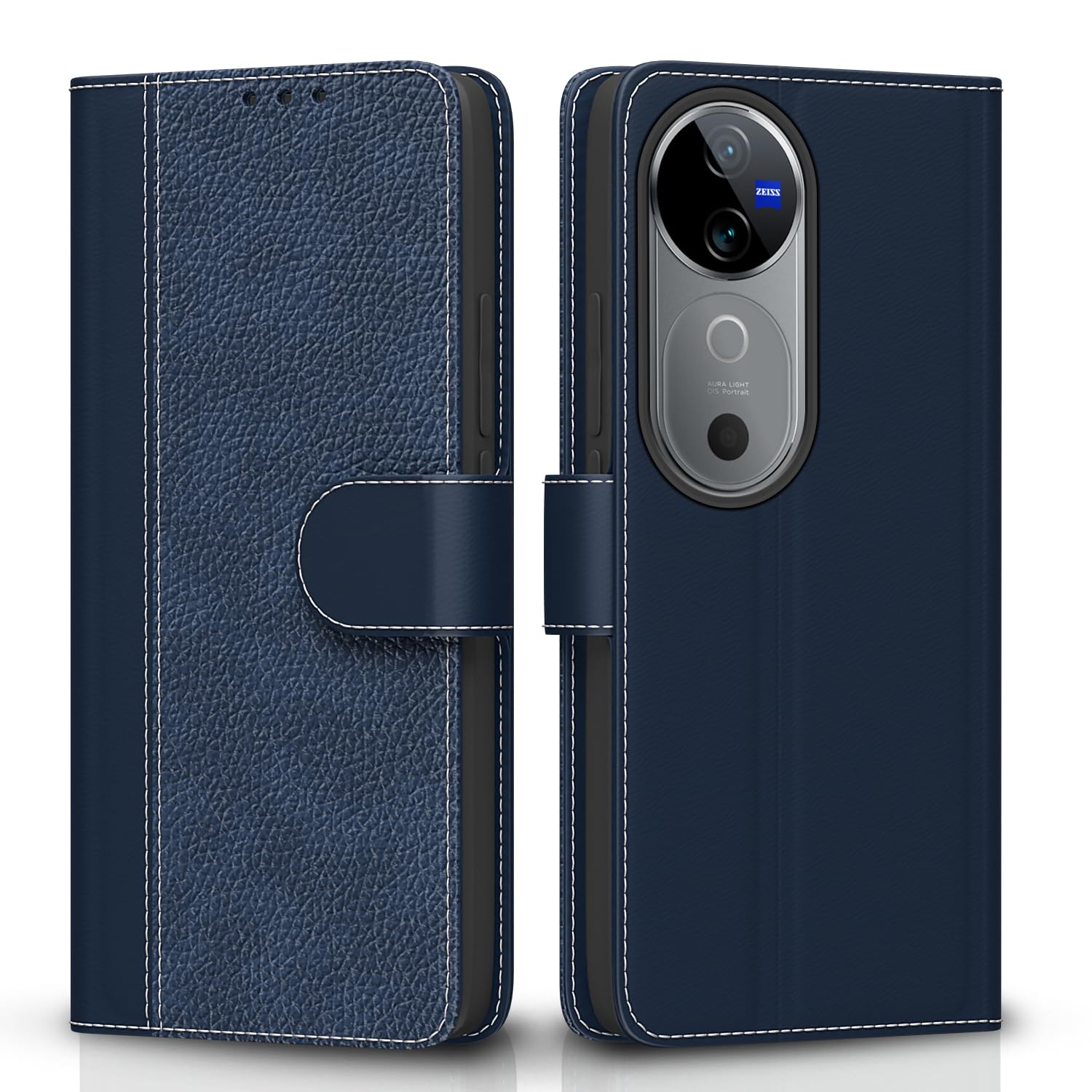 Vivo V40/V40 Pro/T3 Ultra 5G flip cover in blue by Pikkme