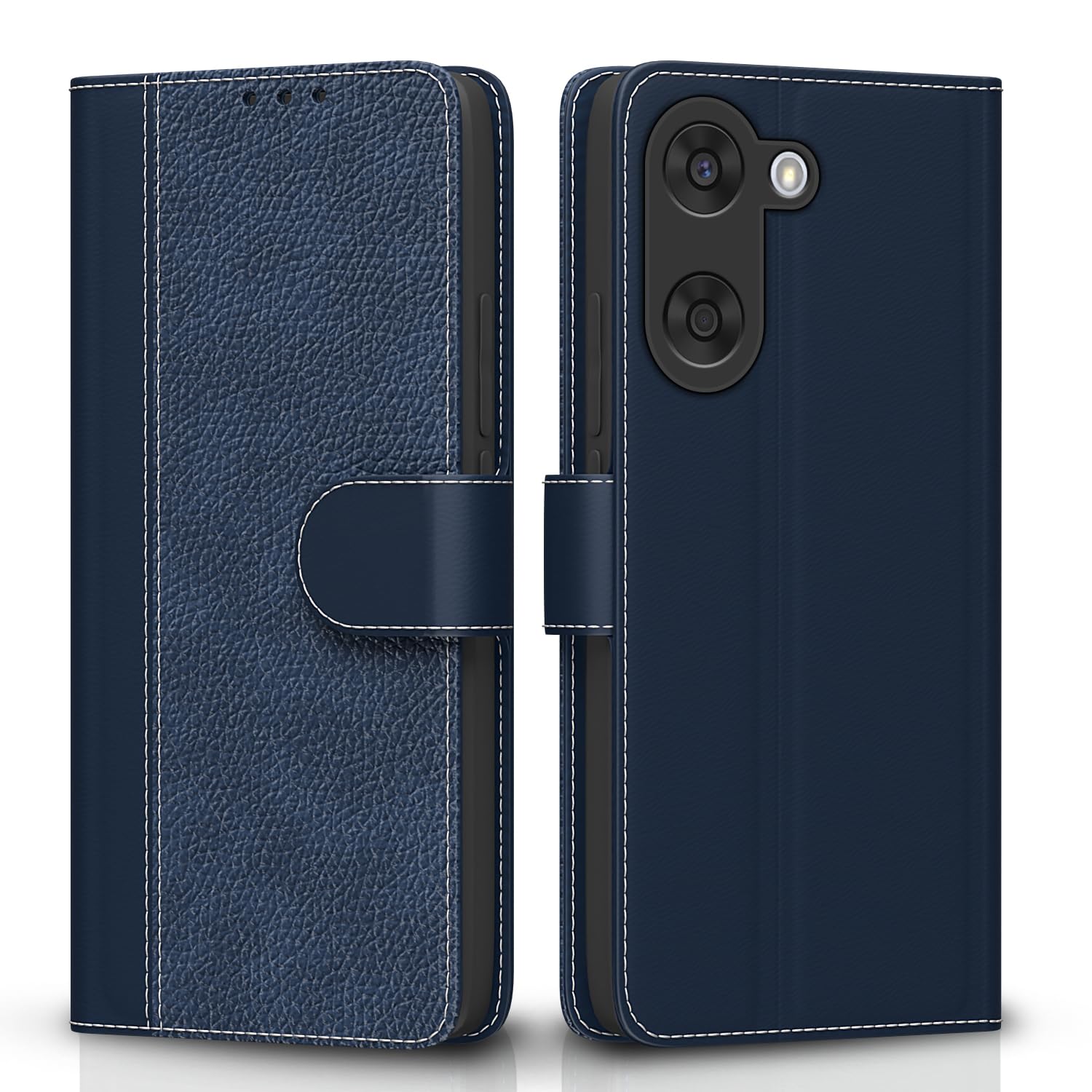 Pikkme OnePlus Nord CE 5 5G Dual-tone Leather Finish Flip Cover (Blue)