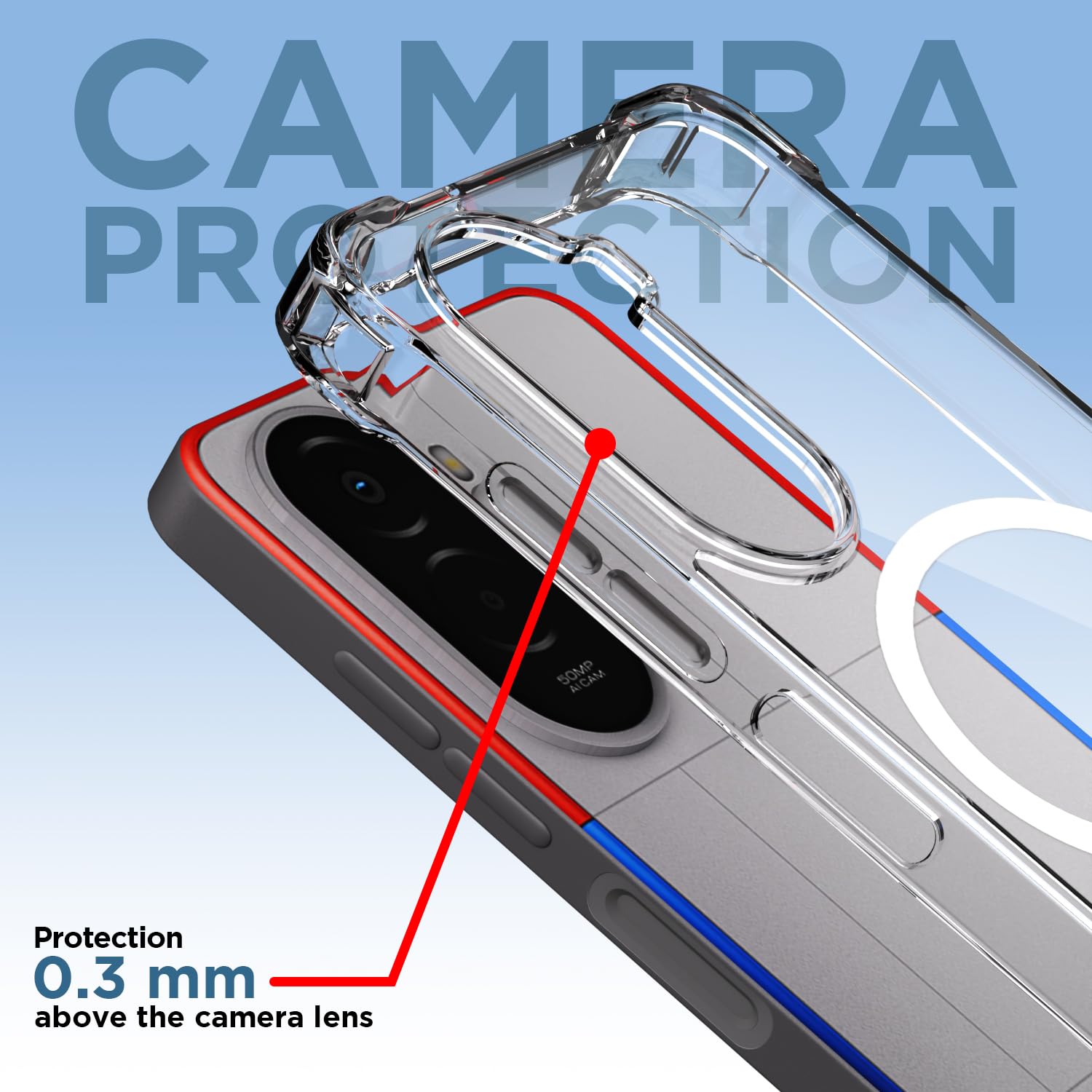 Poco M7 Plus 5G MagSafe mobile back cover in transparent mag-safe by Pikkme – photo 4