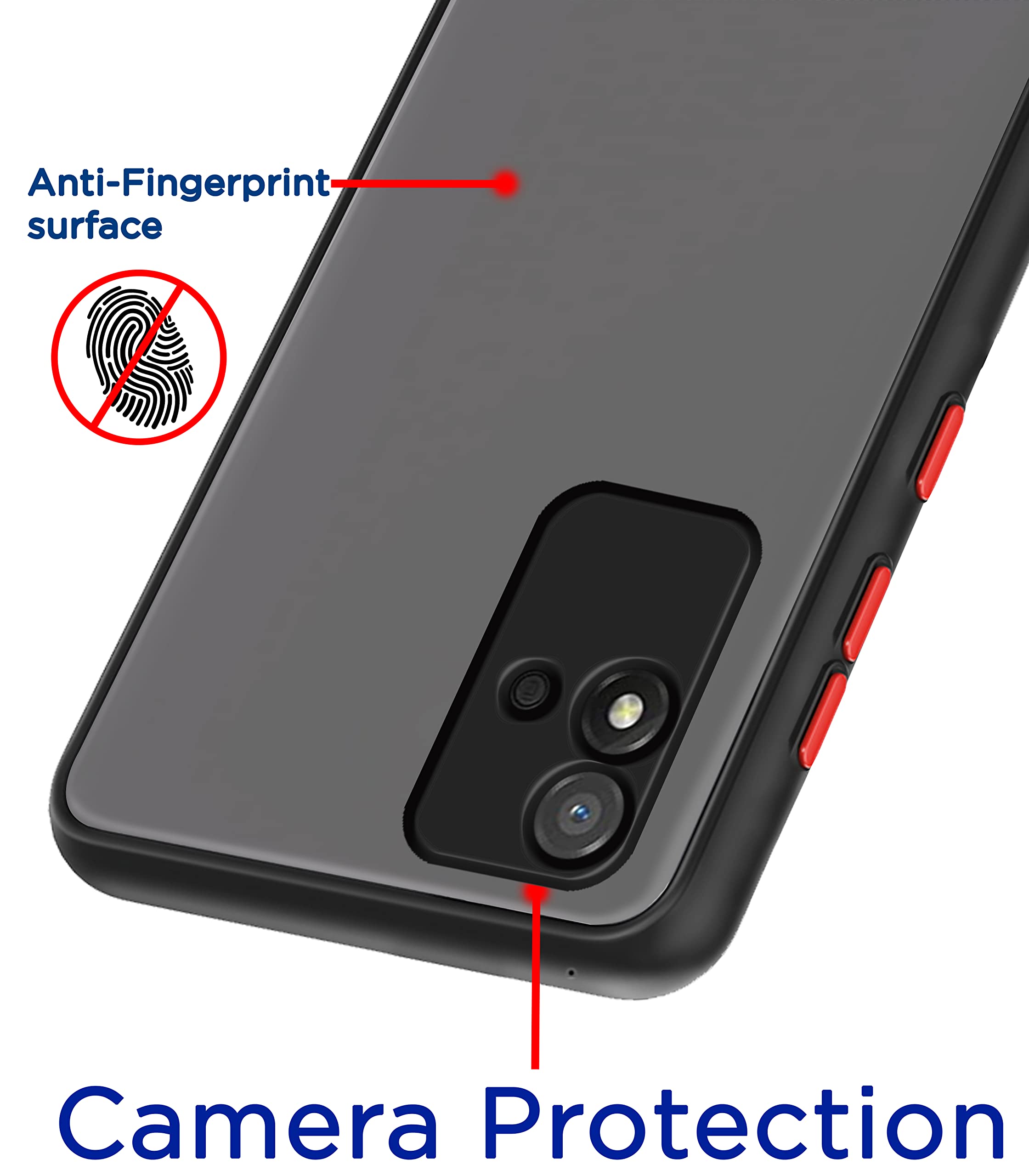Pikkme Realme Narzo 50i Hybrid black mobile cover – photo 2