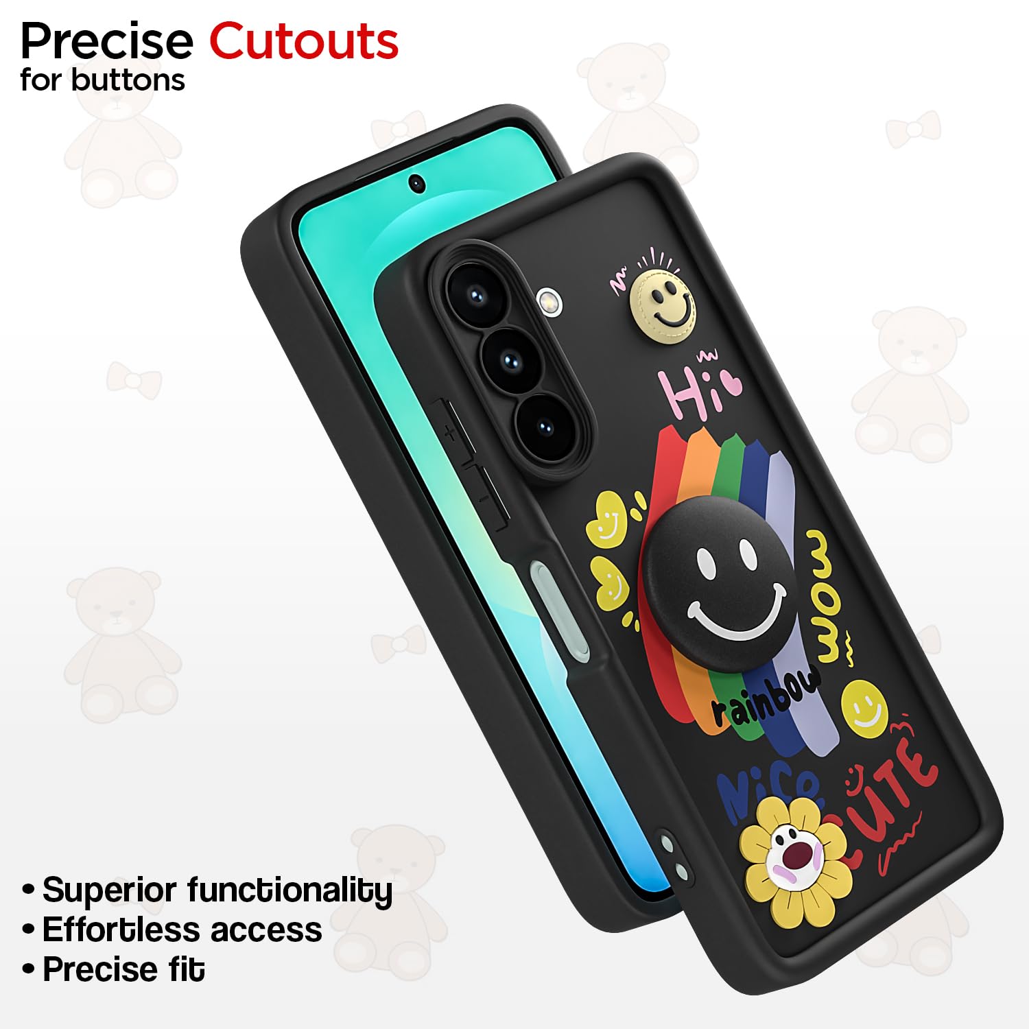 Black Smile Rainbow phone cover for Samsung A27/M47 5G – Pikkme – photo 6