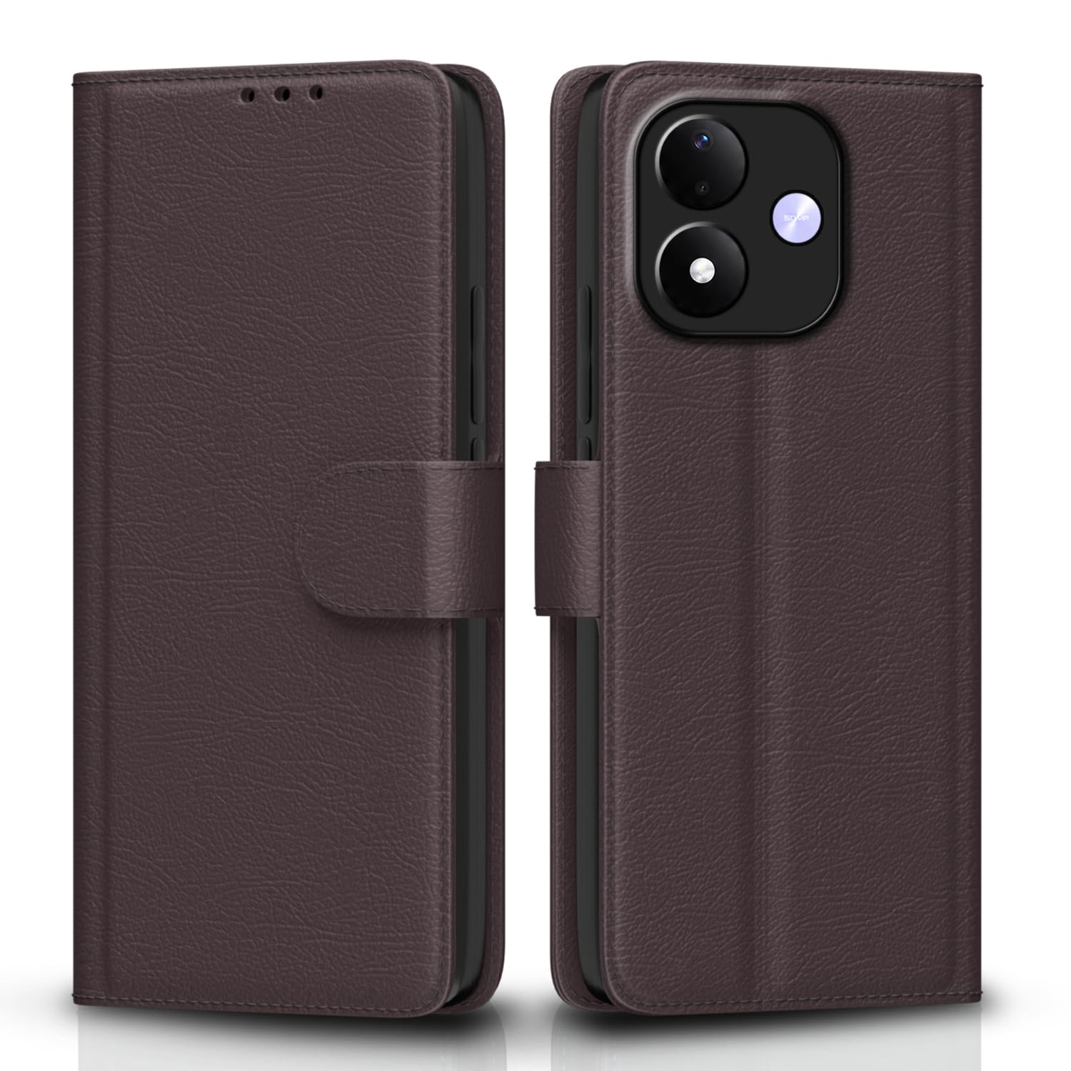 Pikkme Redmi Note 17 5G Wallet coffee mobile flip cover