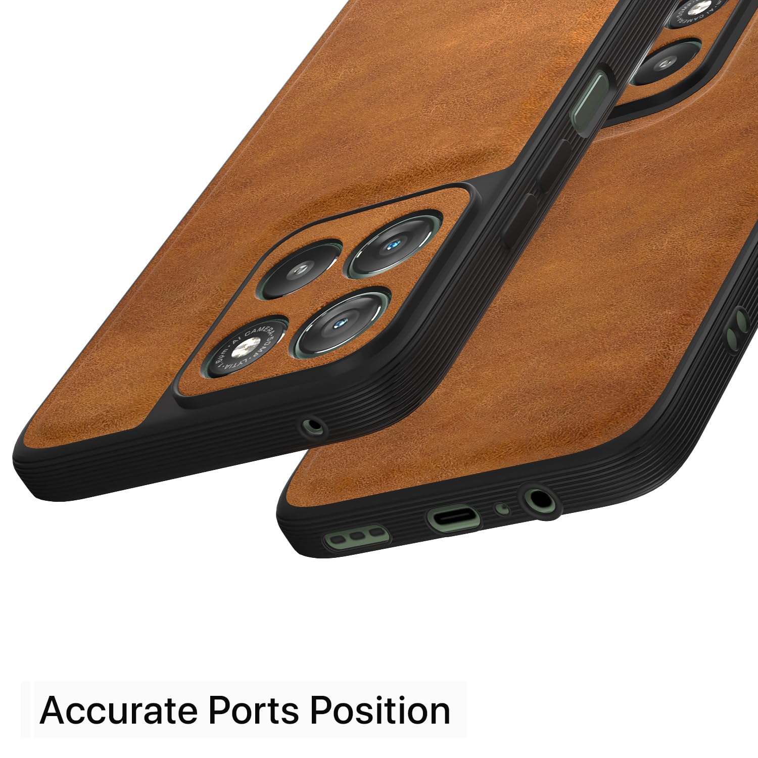 Moto G67 Power/G57 Power 5G Leather mobile cover in brown by Pikkme – photo 4