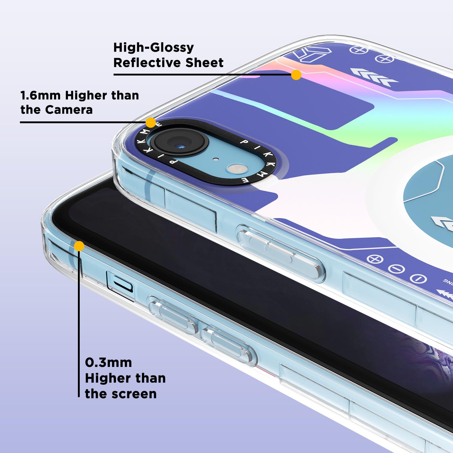 Pikkme iPhone XR Printmagsafe Back Cover (Blue)