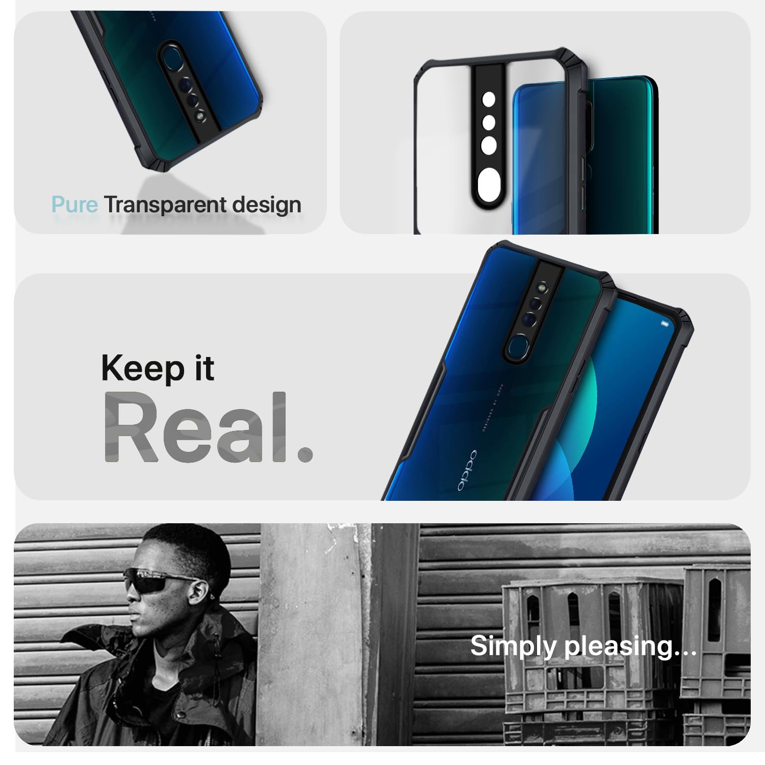 Pikkme Oppo F11 Pro Eagle Back Cover (Black)