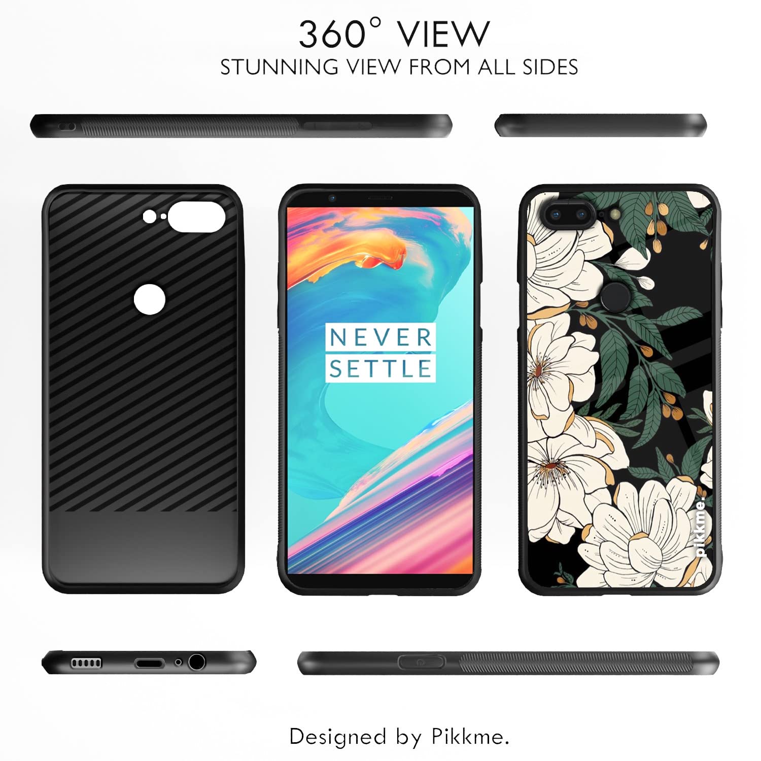 Pikkme Flower mobile back cover for OnePlus 5T – photo 2