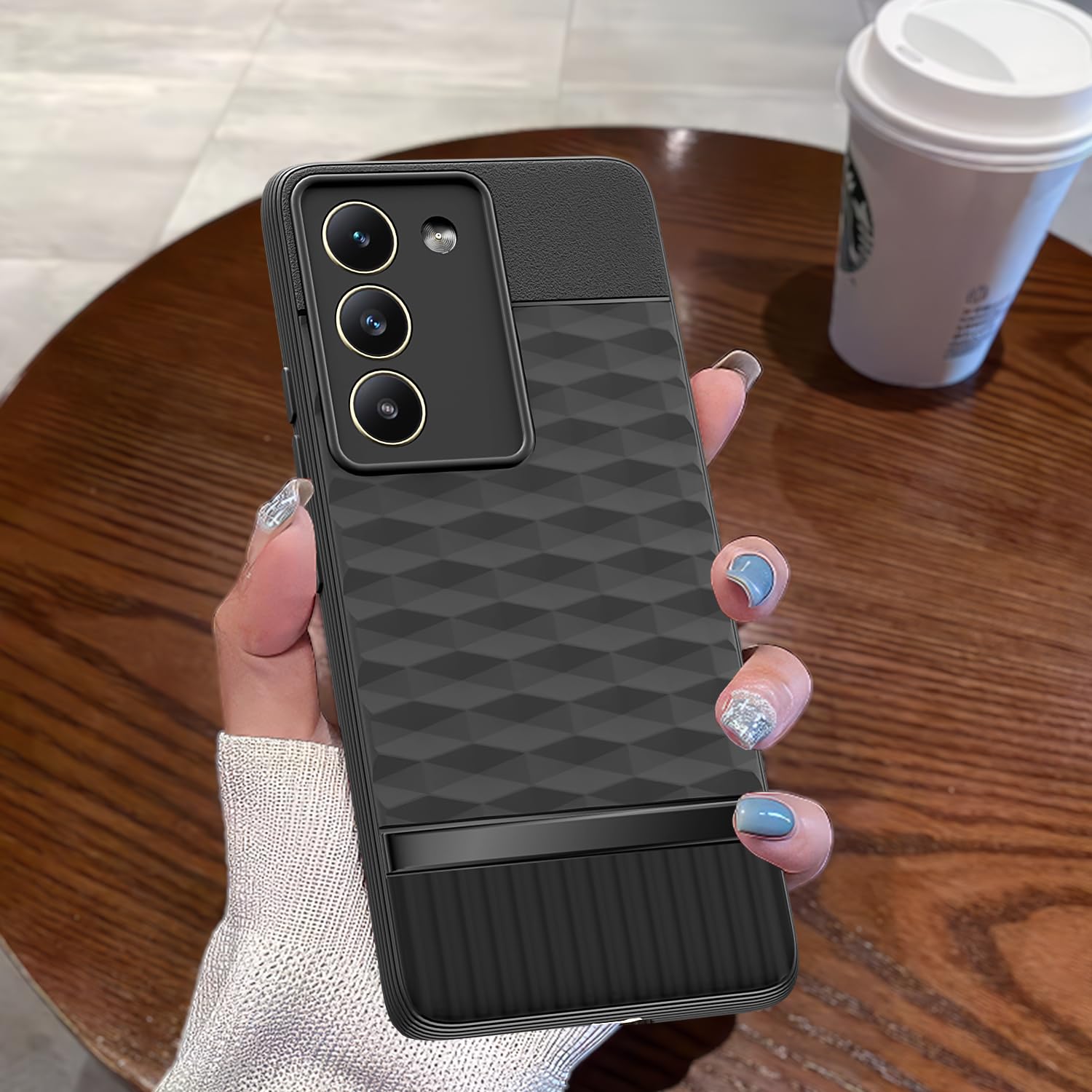Pikkme Vivo T3 5G / Vivo Y200e 5G Gencase Back Cover (Black)