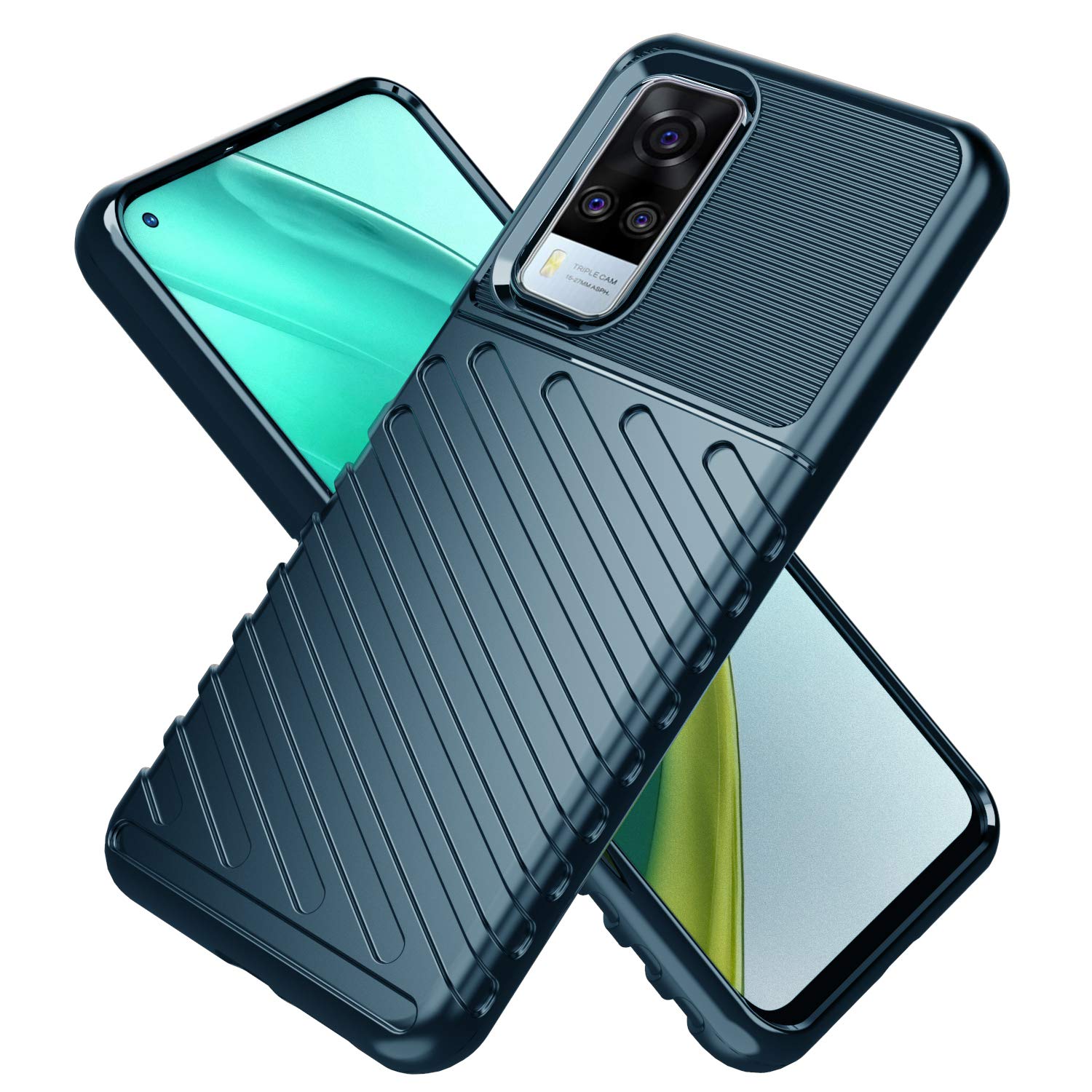 Vivo Y51A Matte mobile cover in blue by Pikkme