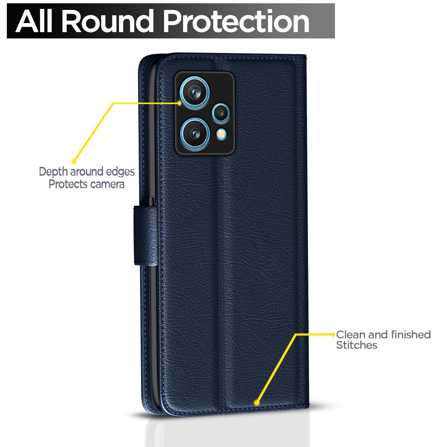 Realme 9 Pro Plus 5G flip case in blue by Pikkme – photo 4