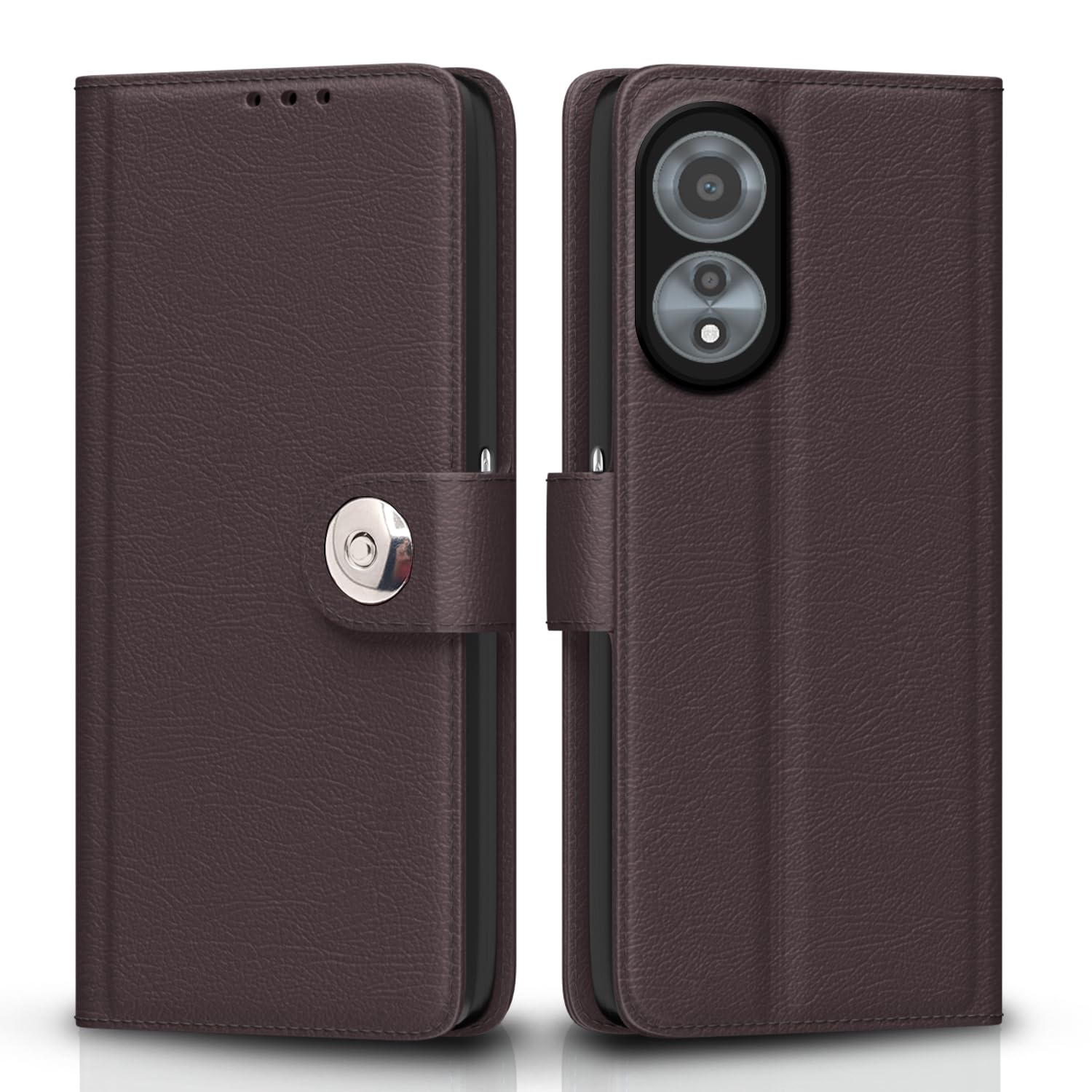 Pikkme coffee Button flip cover for Oppo A78 4G