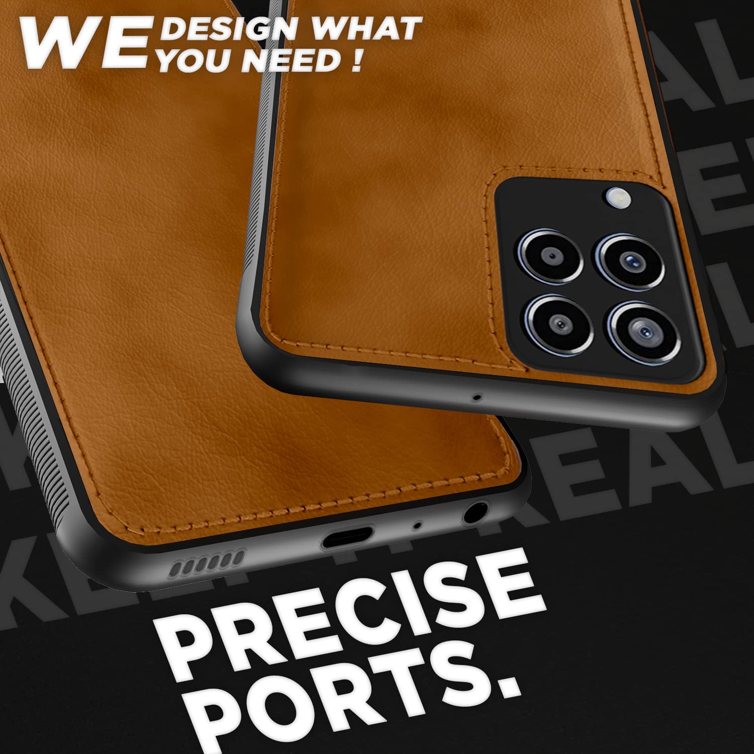 Pikkme Samsung Galaxy M33 5G Leatherback Back Case | Brown