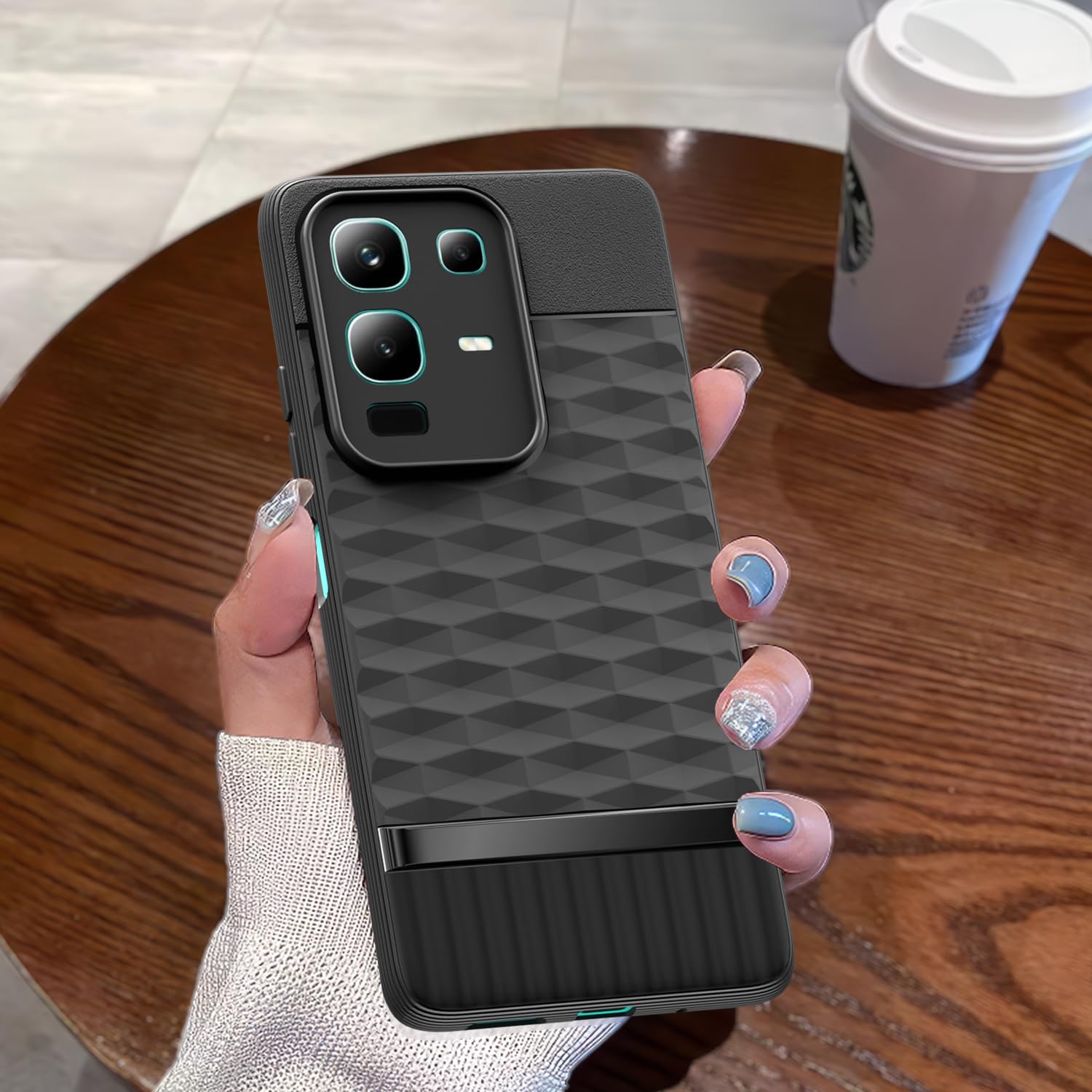 Pikkme Infinix Note 50x 5G Shockproof Soft Flexible Gencase Back cover (Black)